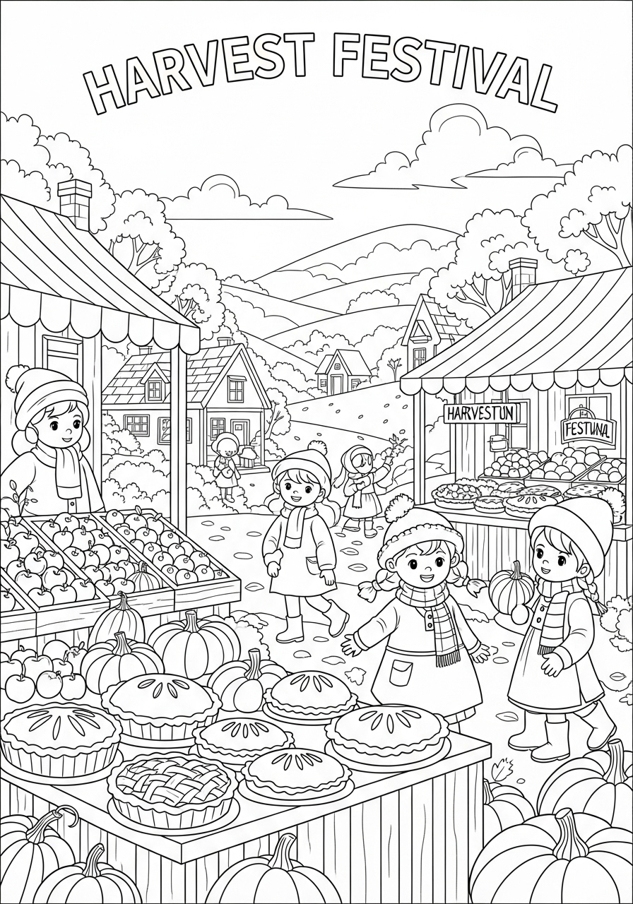 Paesaggio autunnale 15 disegni Paesaggio autunnale da colorare pdf