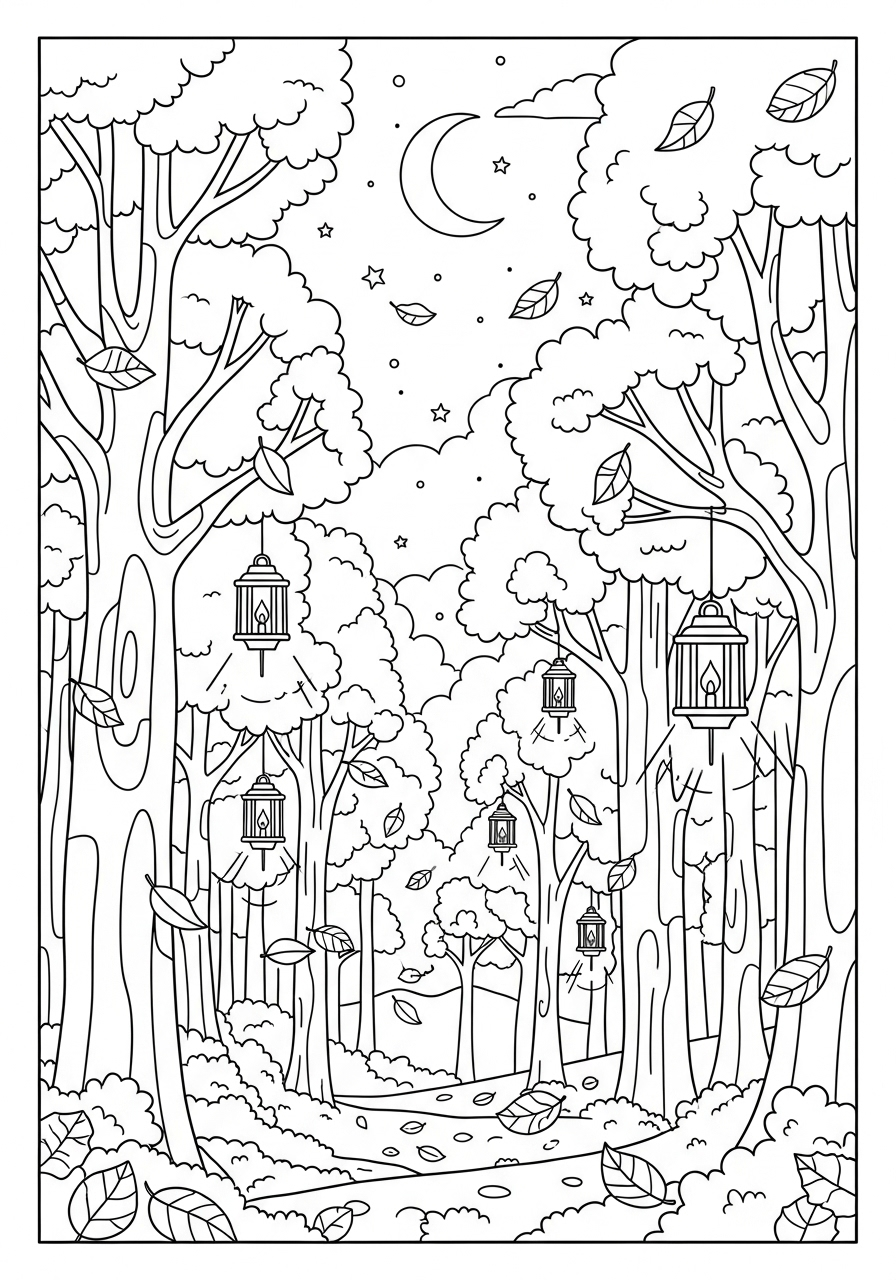 Paesaggio autunnale 4 disegni di Paesaggio autunnale da colorare e stampare gratis