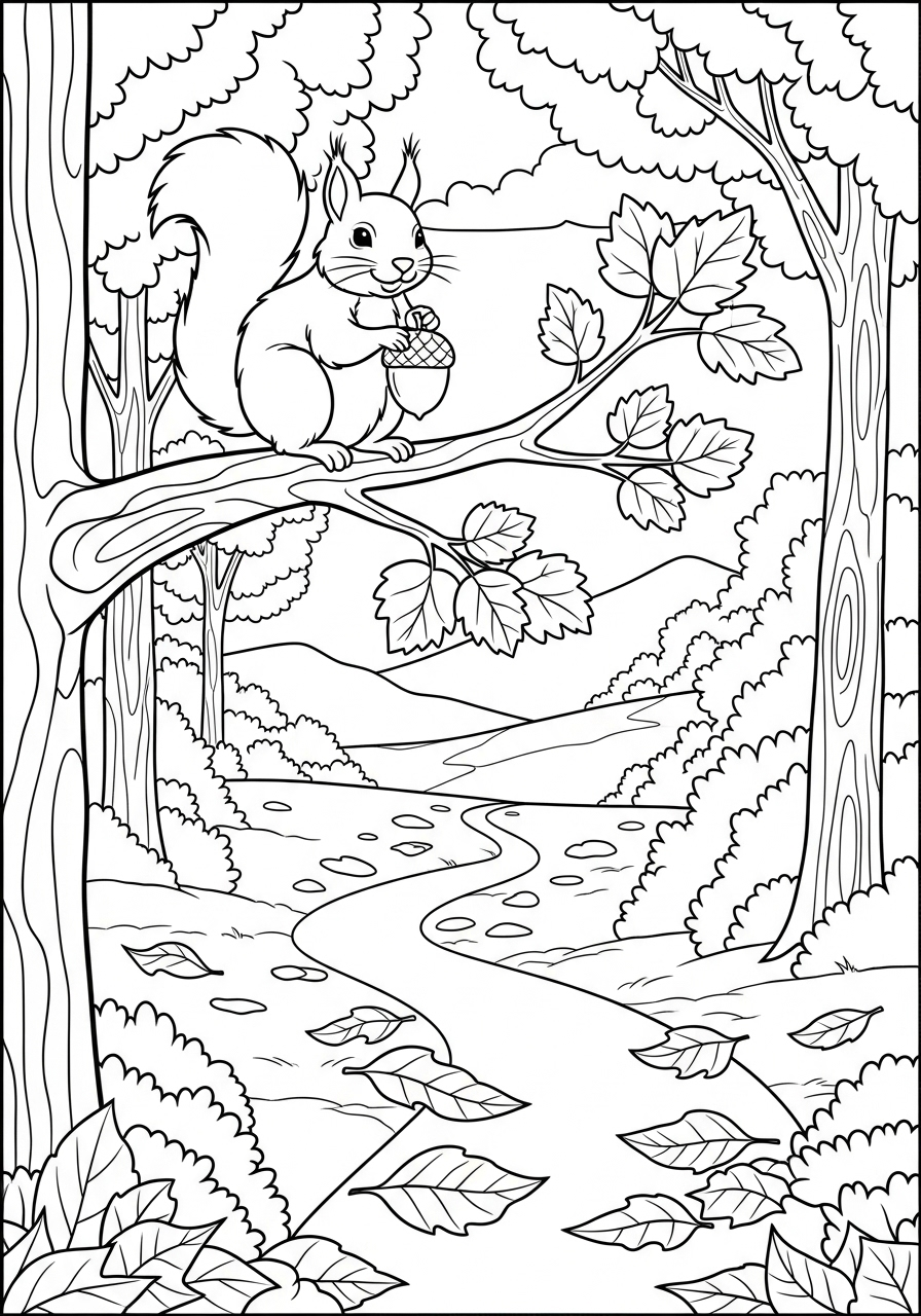 Paesaggio autunnale 20 disegno Paesaggio autunnale da colorare e stampare