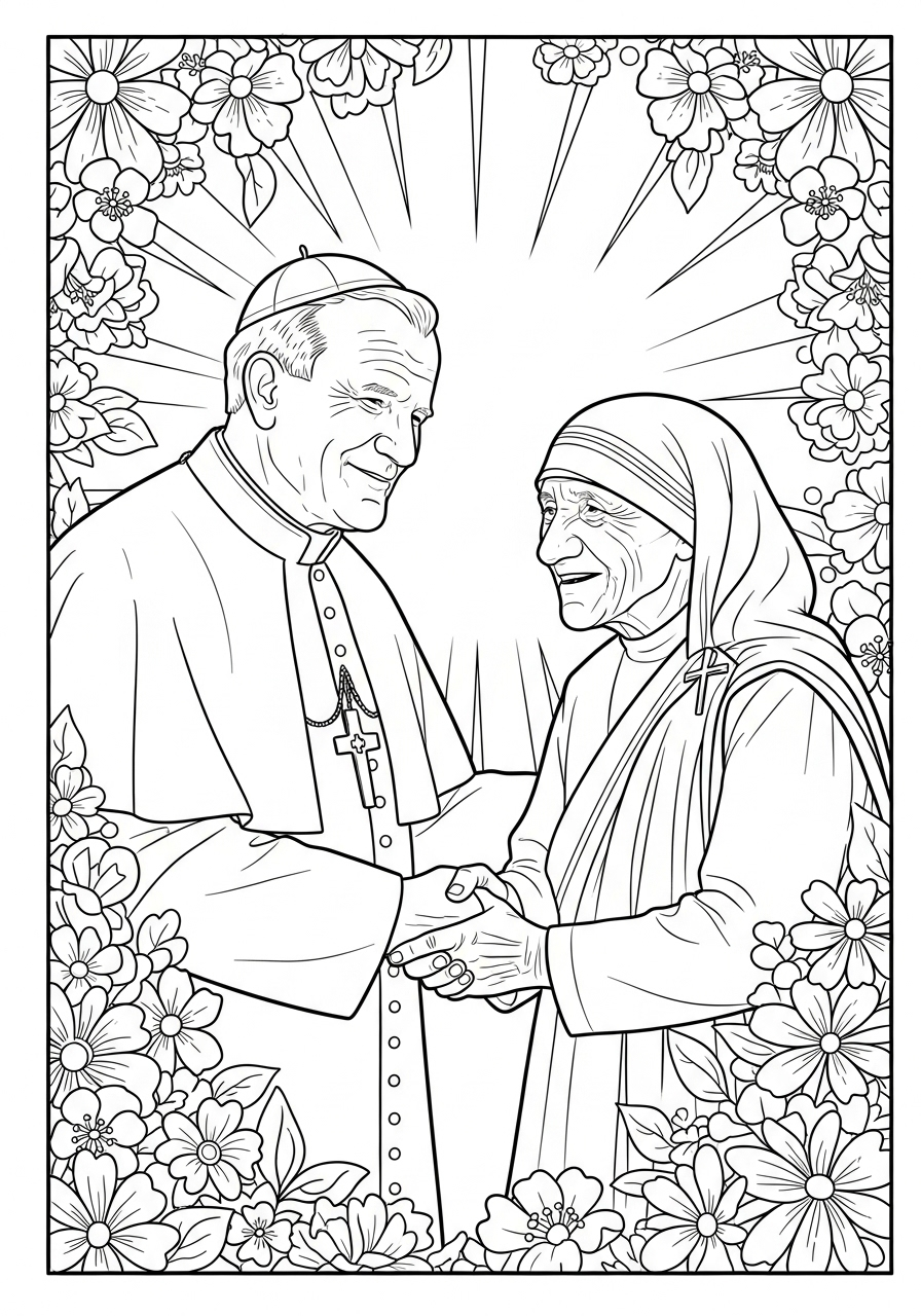 Papa Giovanni Paolo II 13 Papa Giovanni Paolo II da colorare e stampare pdf