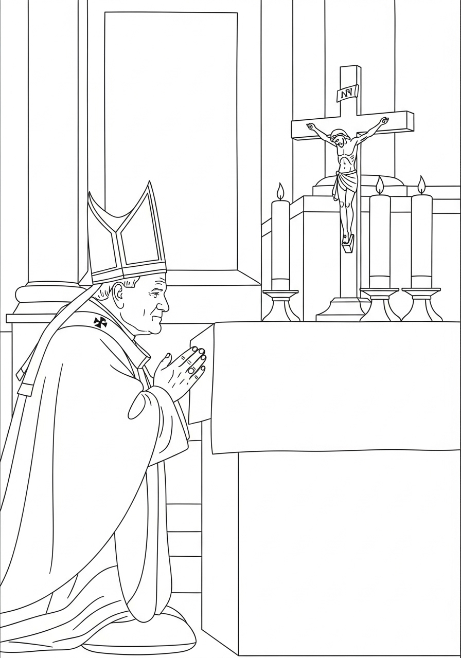 Papa Giovanni Paolo II 20 disegni da colorare Papa Giovanni Paolo II pdf