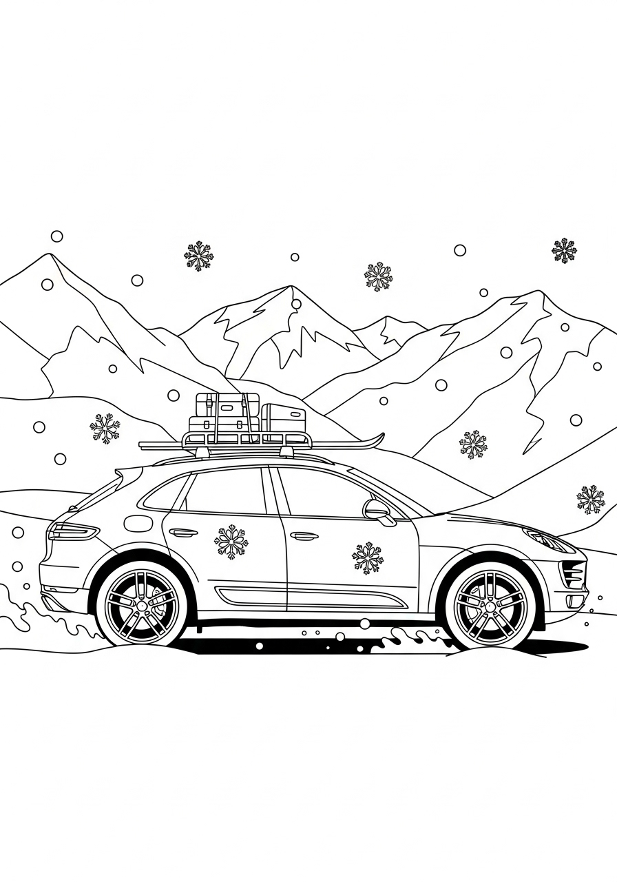 Porsche 11 disegni facili di Porsche da colorare