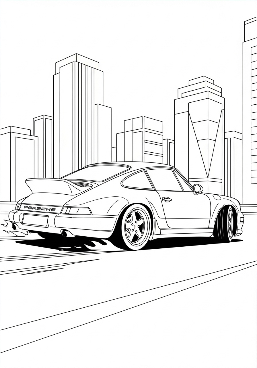 Porsche 9 disegni da colorare Porsche pdf