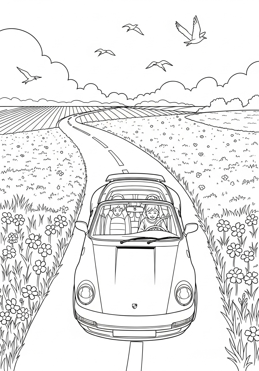 Porsche 7 disegno Porsche da colorare e stampare