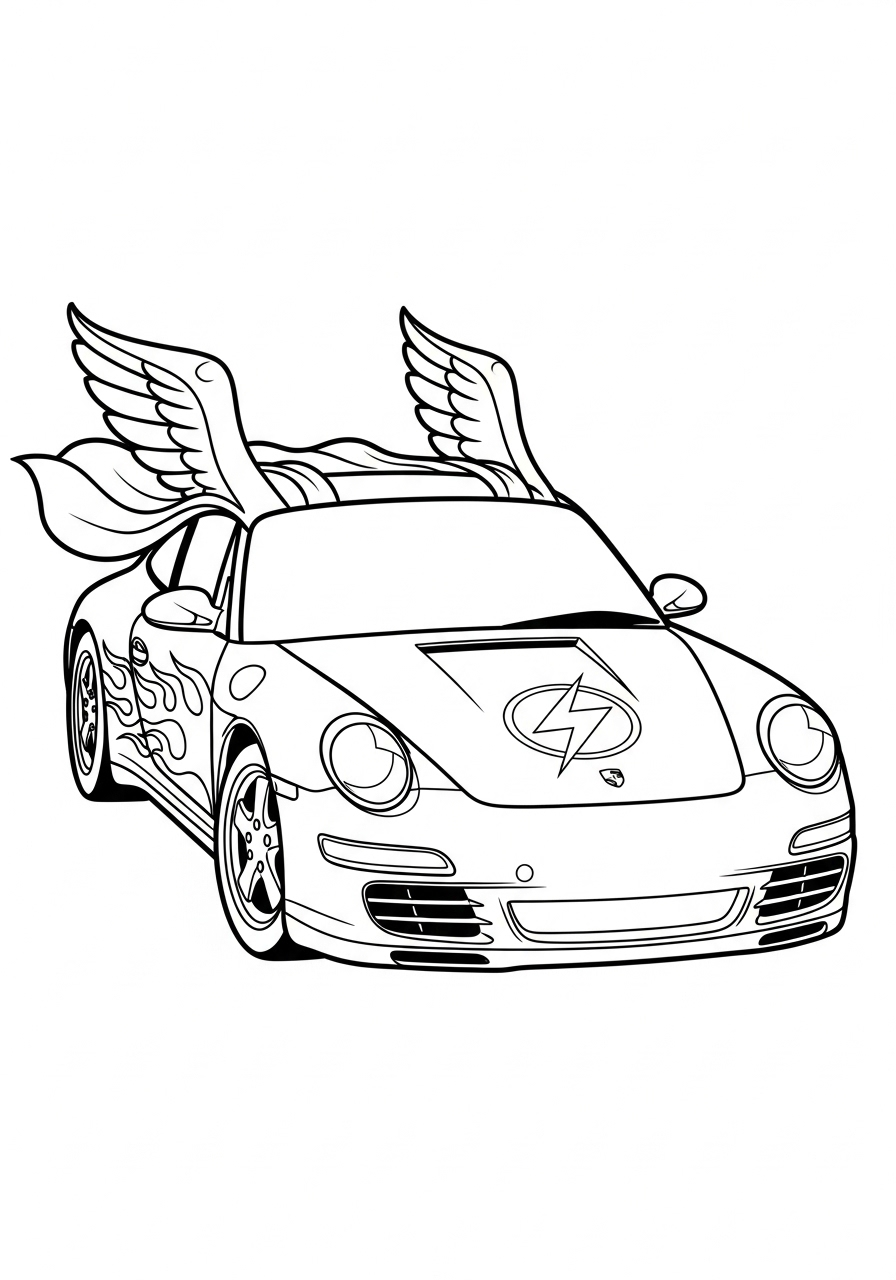 Porsche 6 Porsche da colorare bambini