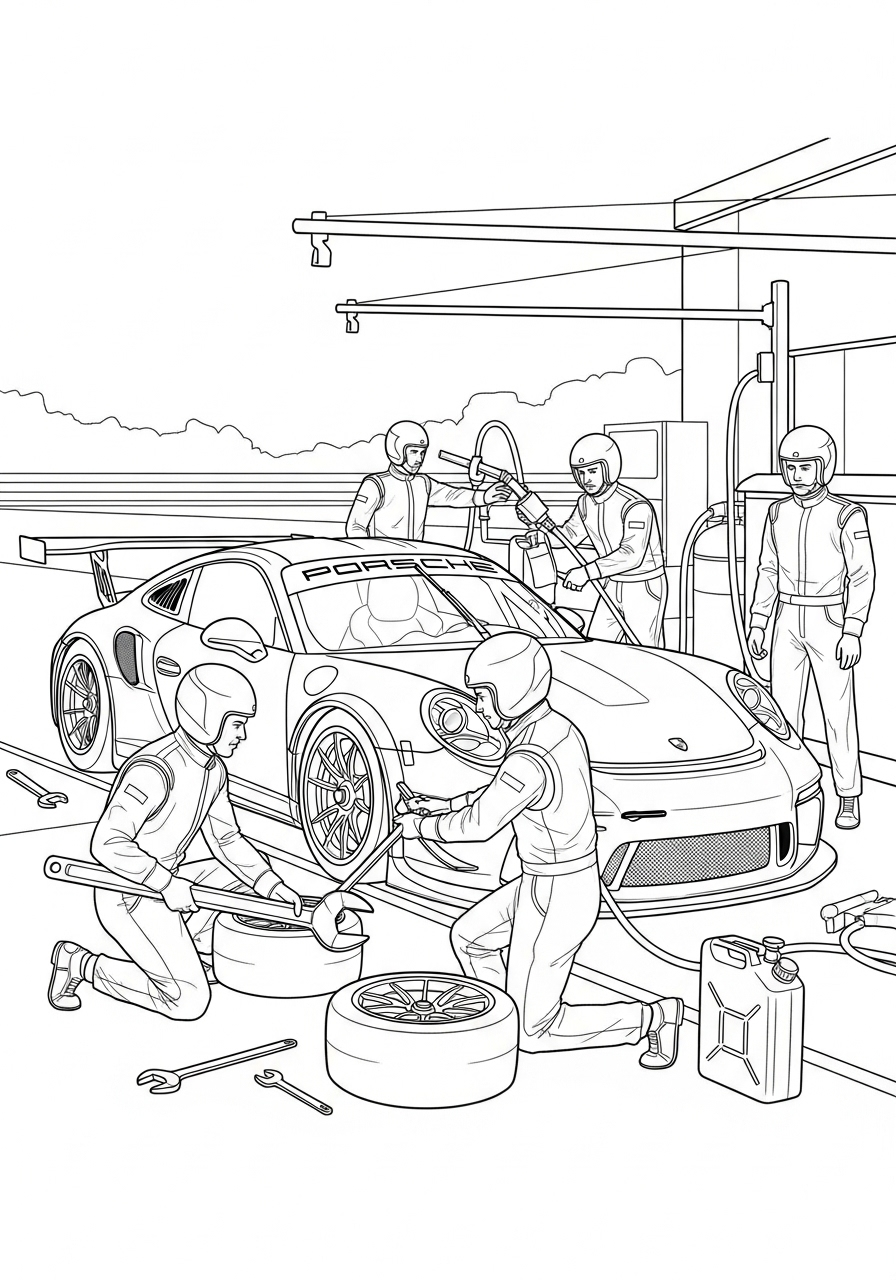 Porsche 4 Porsche da colorare a4