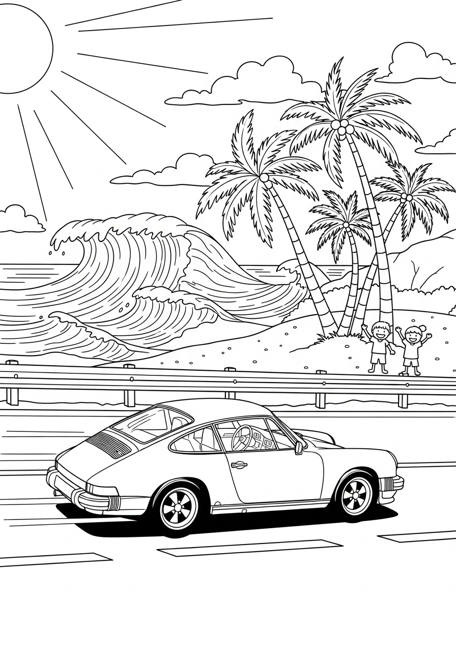 Porsche 20 immagini di Porsche da colorare e stampare