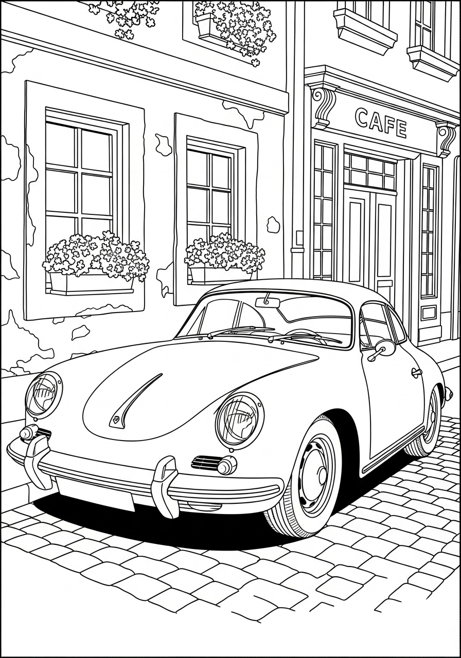 Porsche 19 Porsche da colorare facile 1