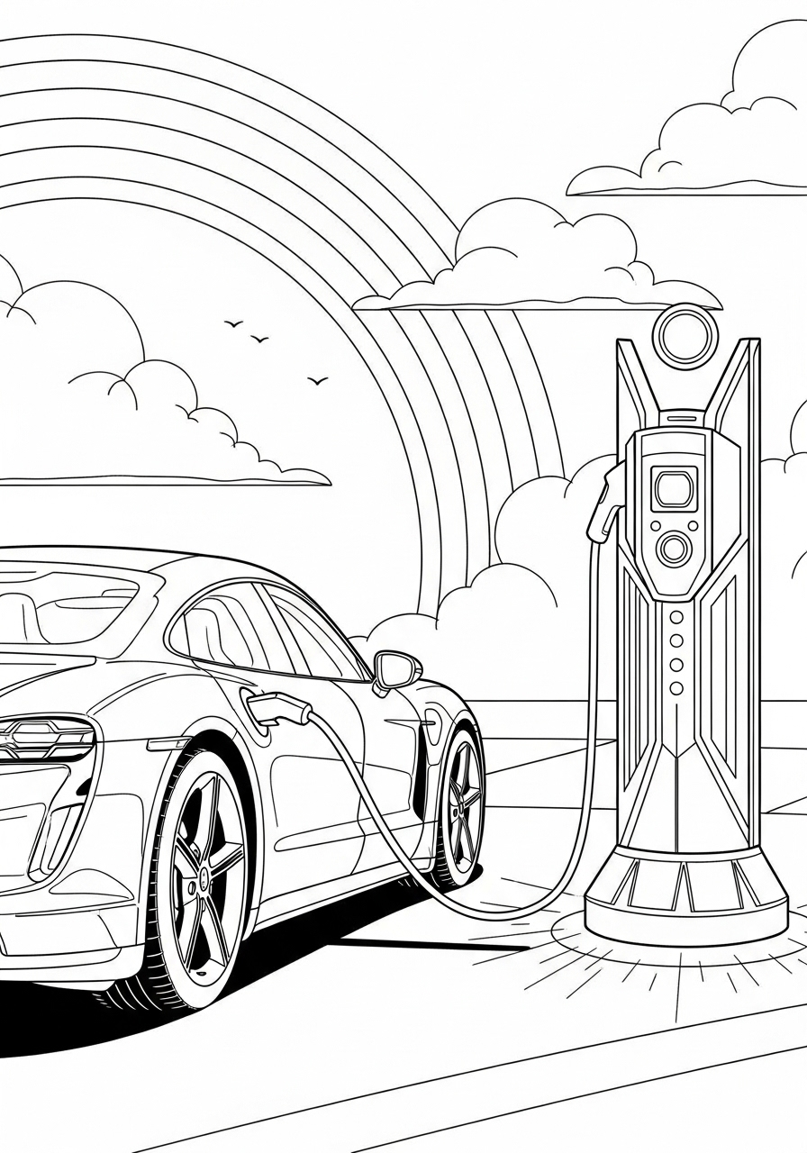Porsche 18 disegni di Porsche da colorare