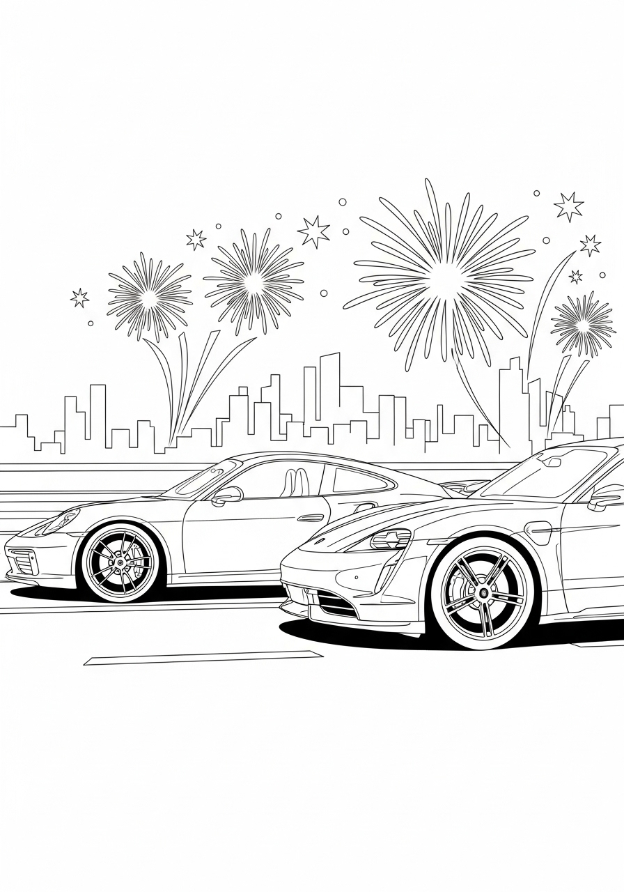 Porsche 14 disegni da colorare gratis Porsche