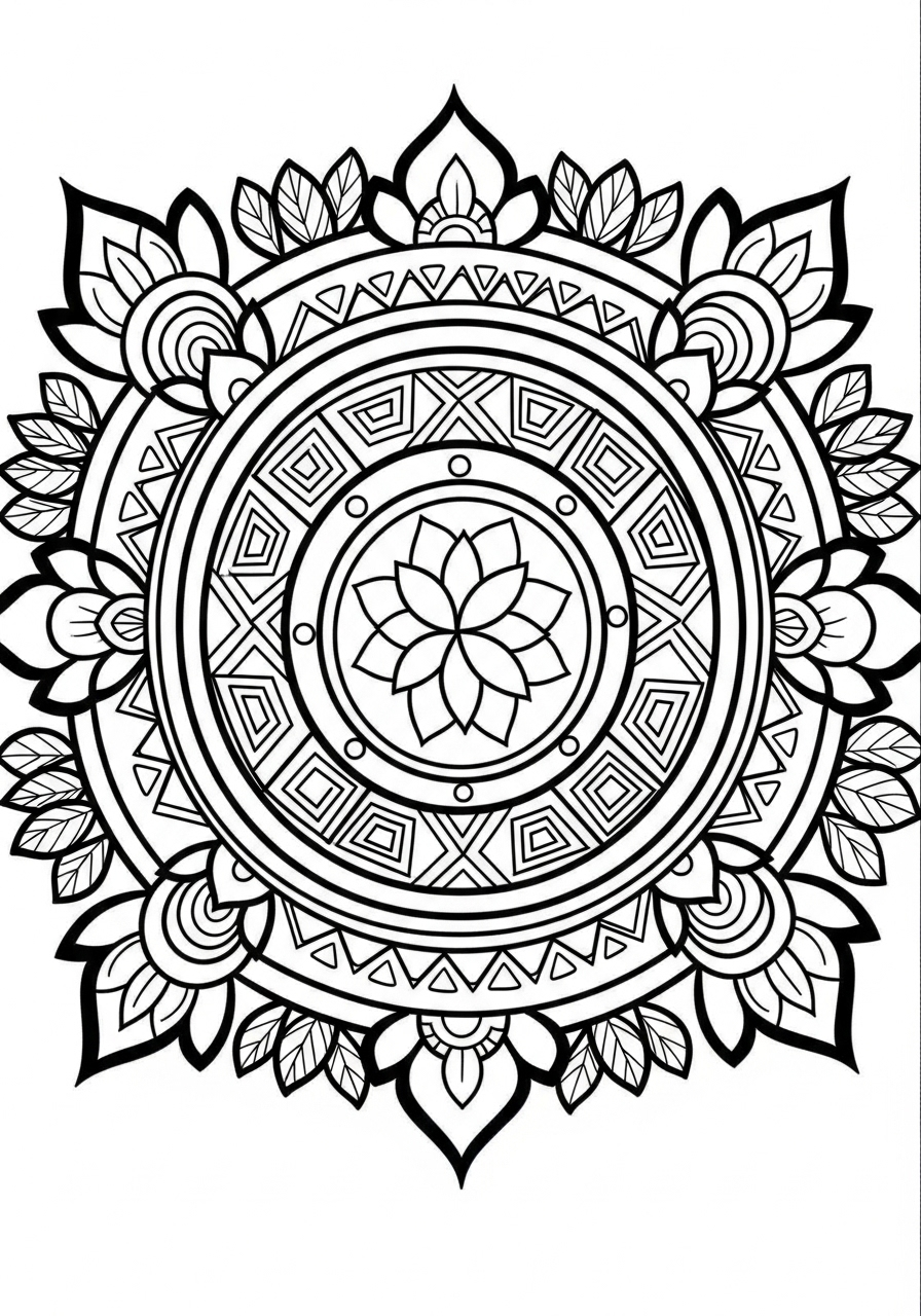 Rangoli 2 immagine Rangoli da colorare
