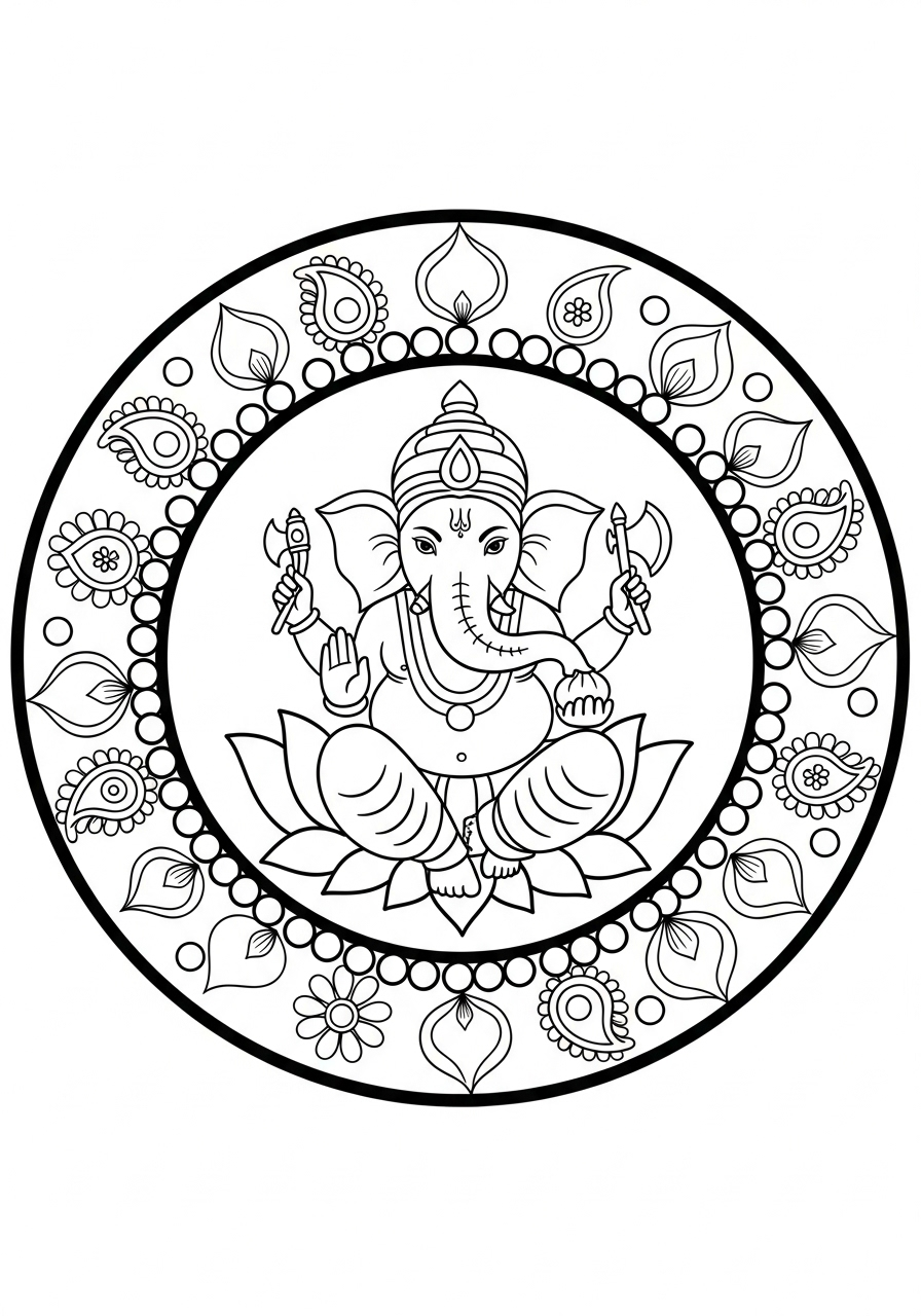 Rangoli 15 Rangoli da stampare e colorare gratis
