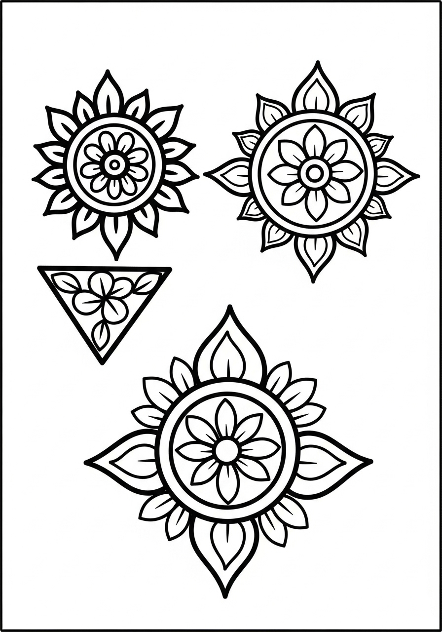 Rangoli 20 Rangoli da colorare