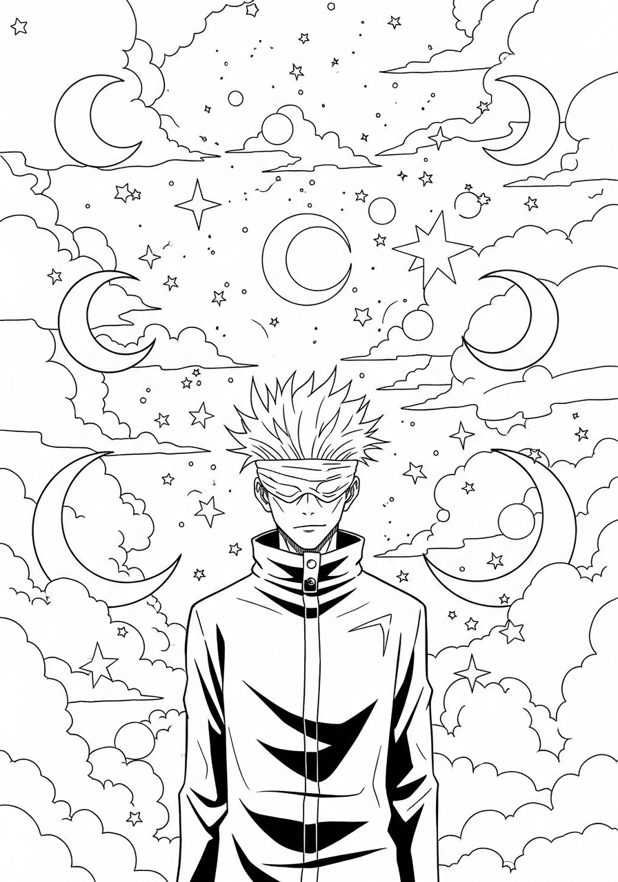 Satoru Gojo da colorare