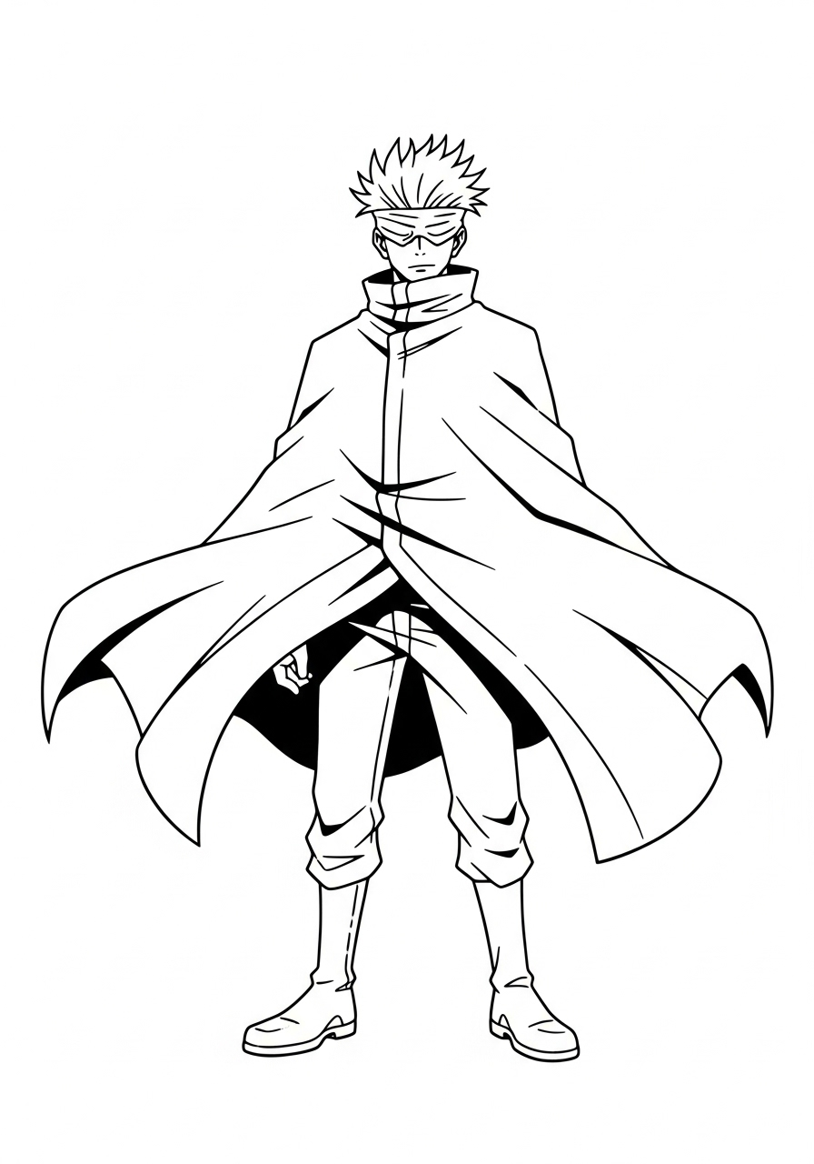 disegni Satoru Gojo da colorare gratis