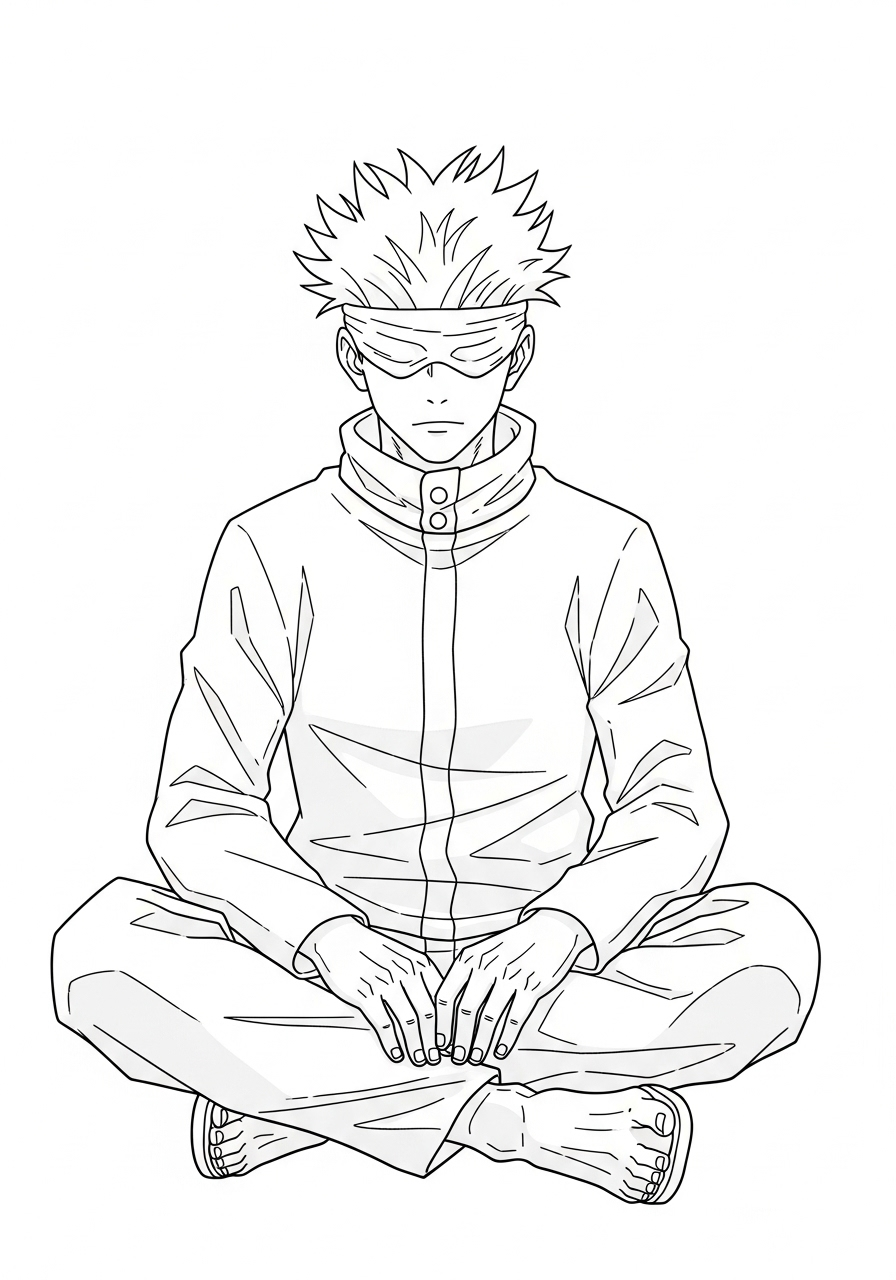 Satoru Gojo da colorare