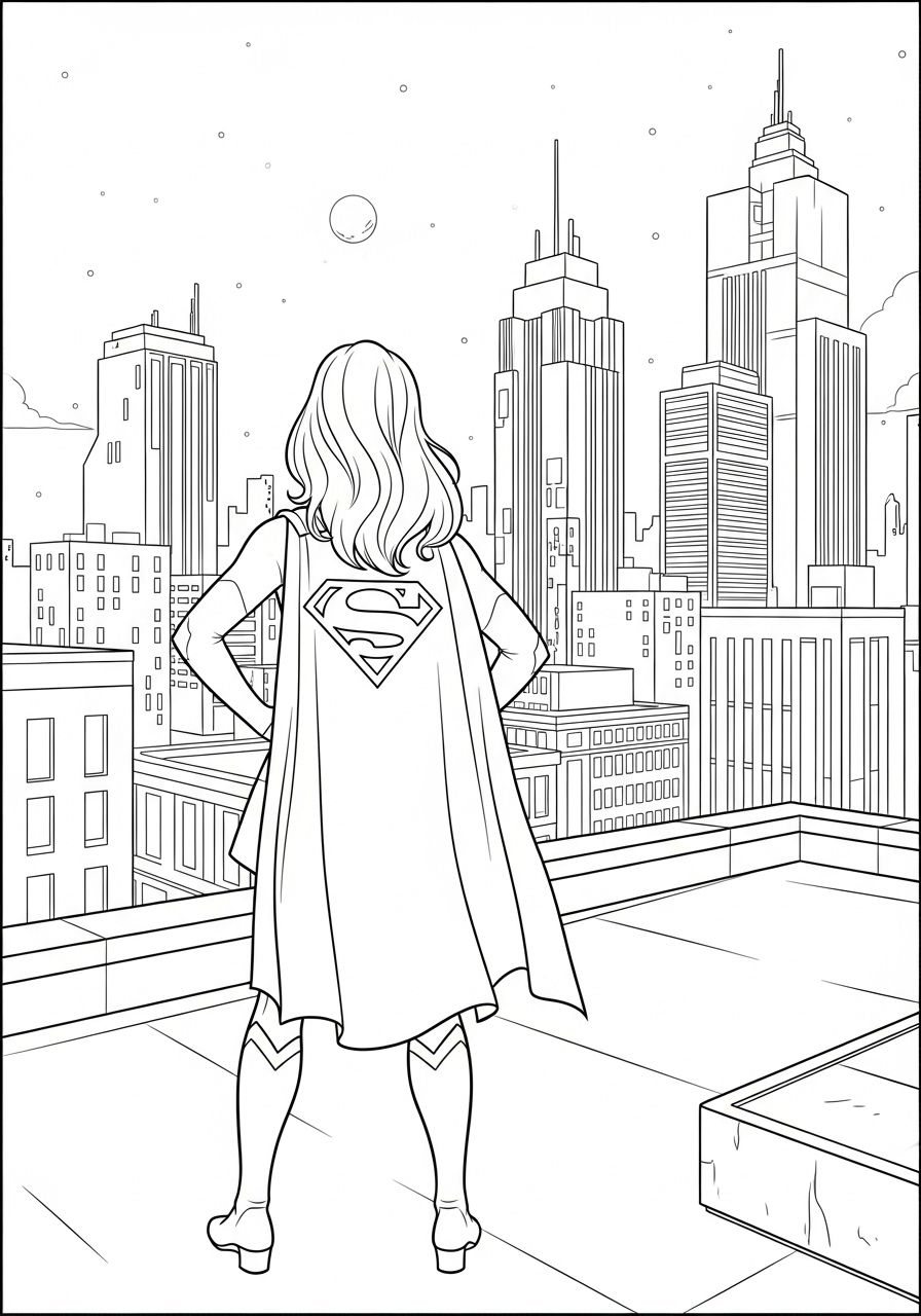 Supergirl 12 immagine di Supergirl da colorare 1