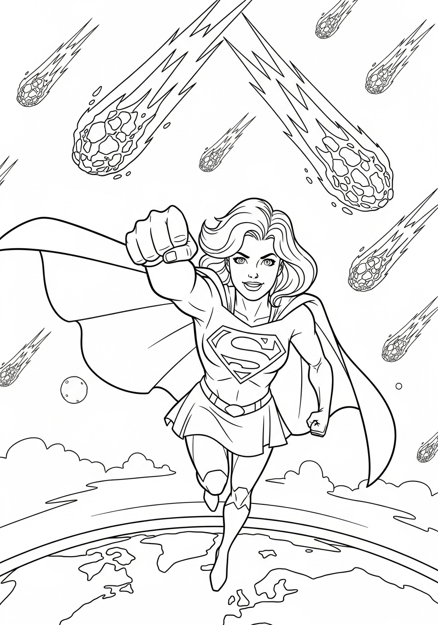 Supergirl 14 Supergirl da colorare a4
