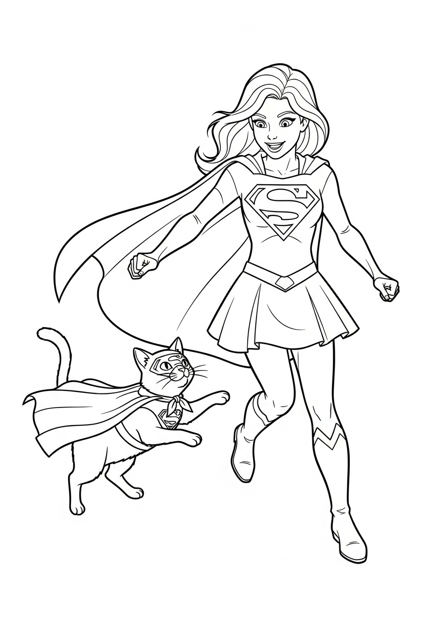 Supergirl 15 disegni Supergirl facili da colorare