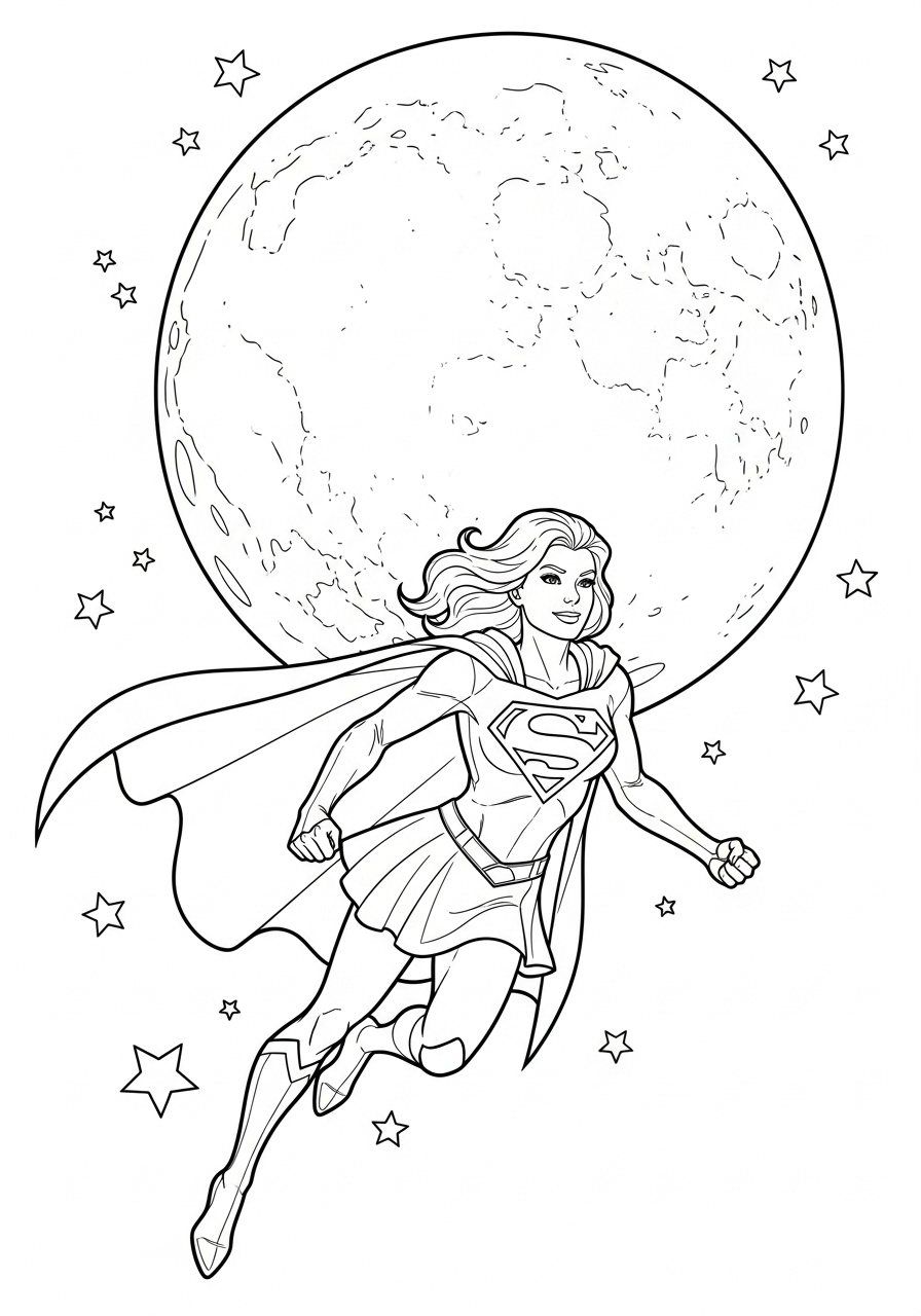 Supergirl 16 disegni Supergirl da colorare online