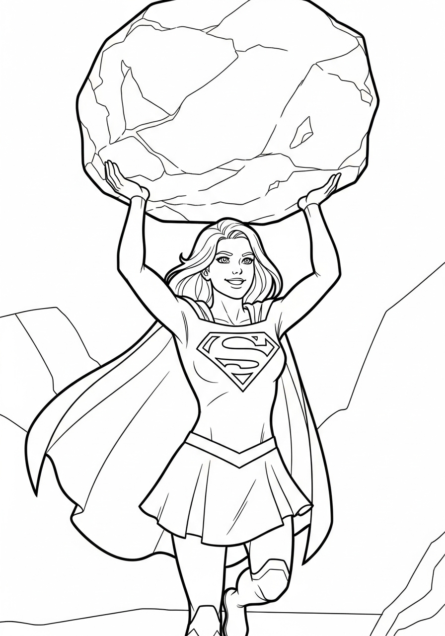 Supergirl 17 Supergirl da colorare e stampare pdf
