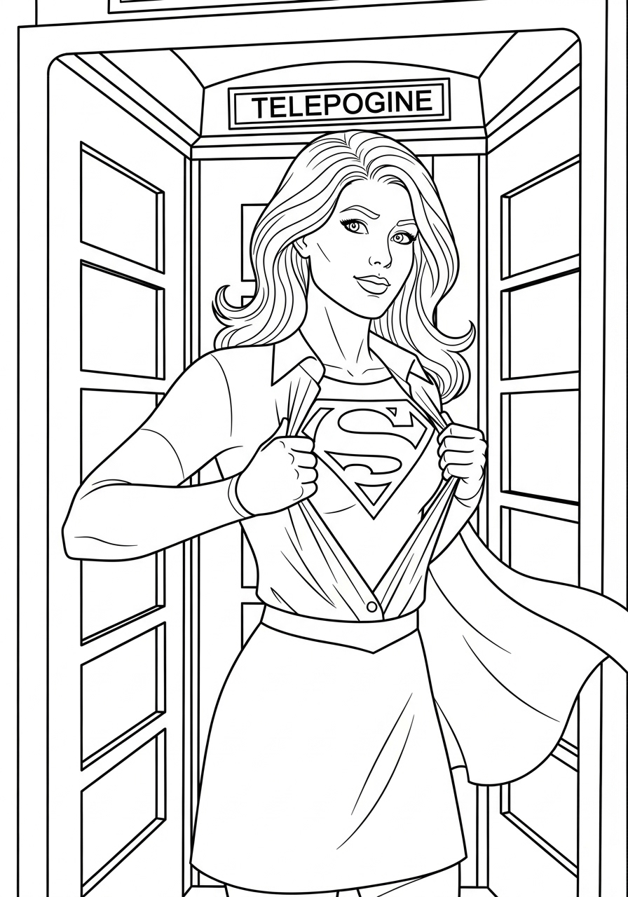 Supergirl 19 Supergirl da colorare e stampare pdf 1