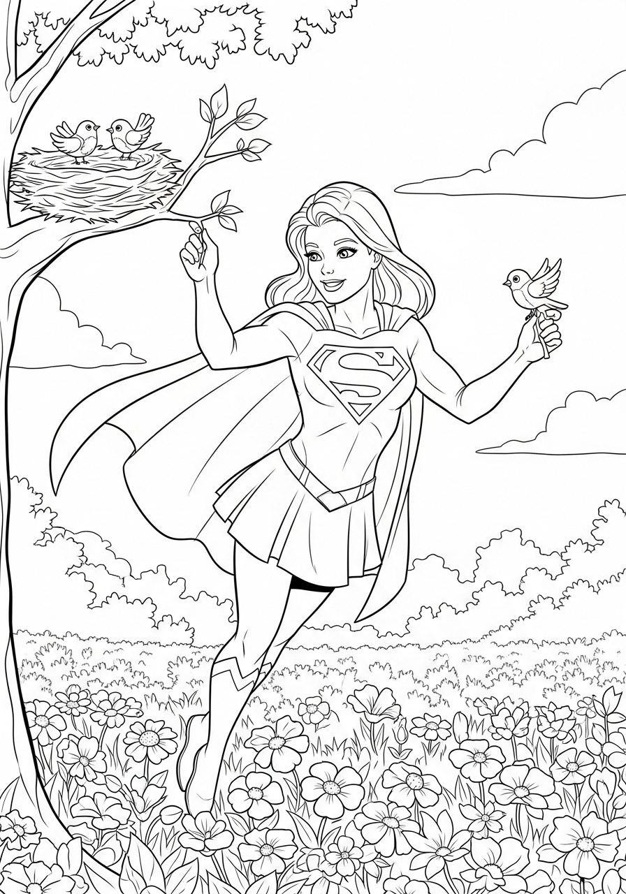 Supergirl 24 disegni Supergirl da colorare per bambini