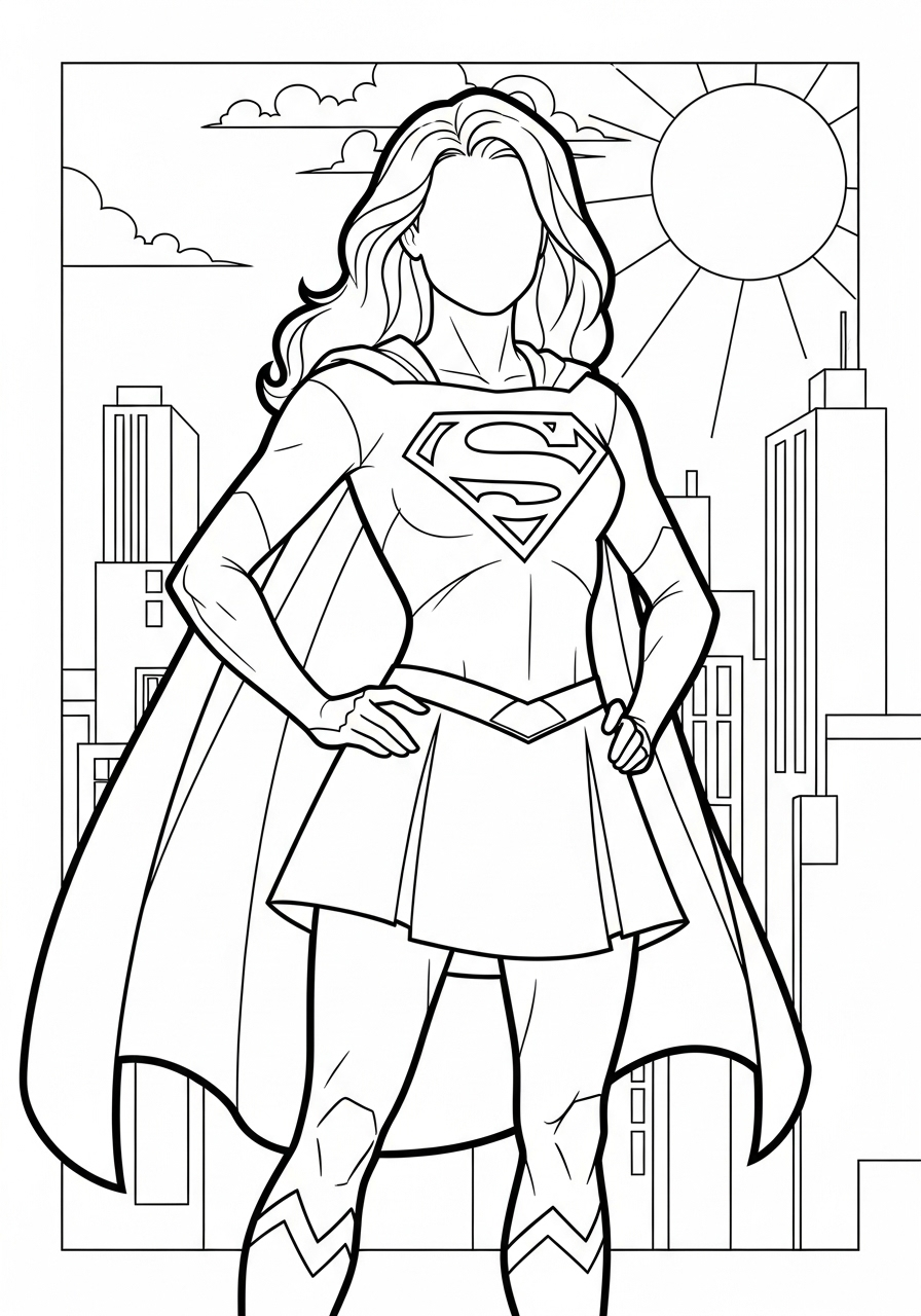 Supergirl 3 Supergirl da colorare pdf