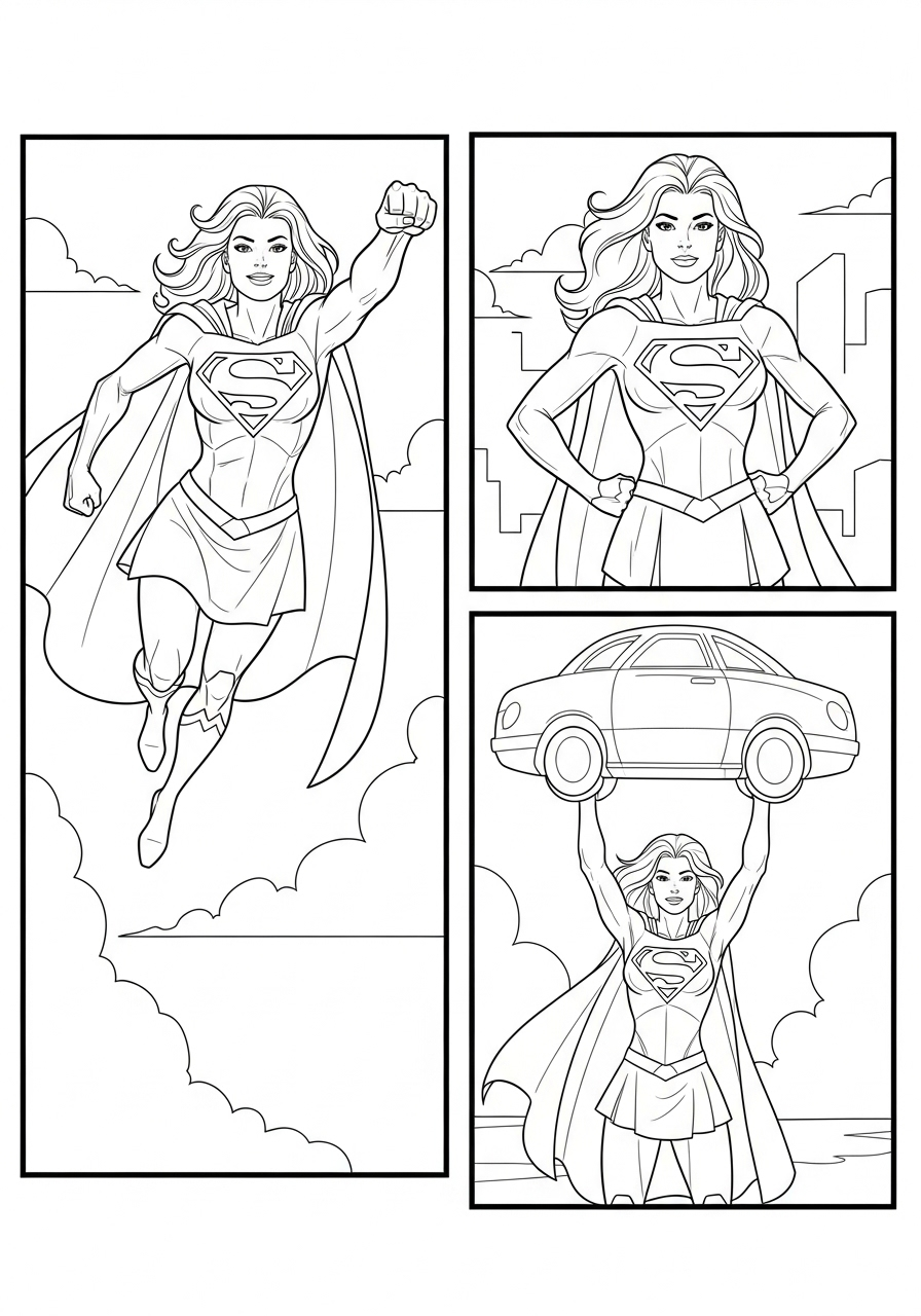 Supergirl 21 disegni da colorare gratis Supergirl