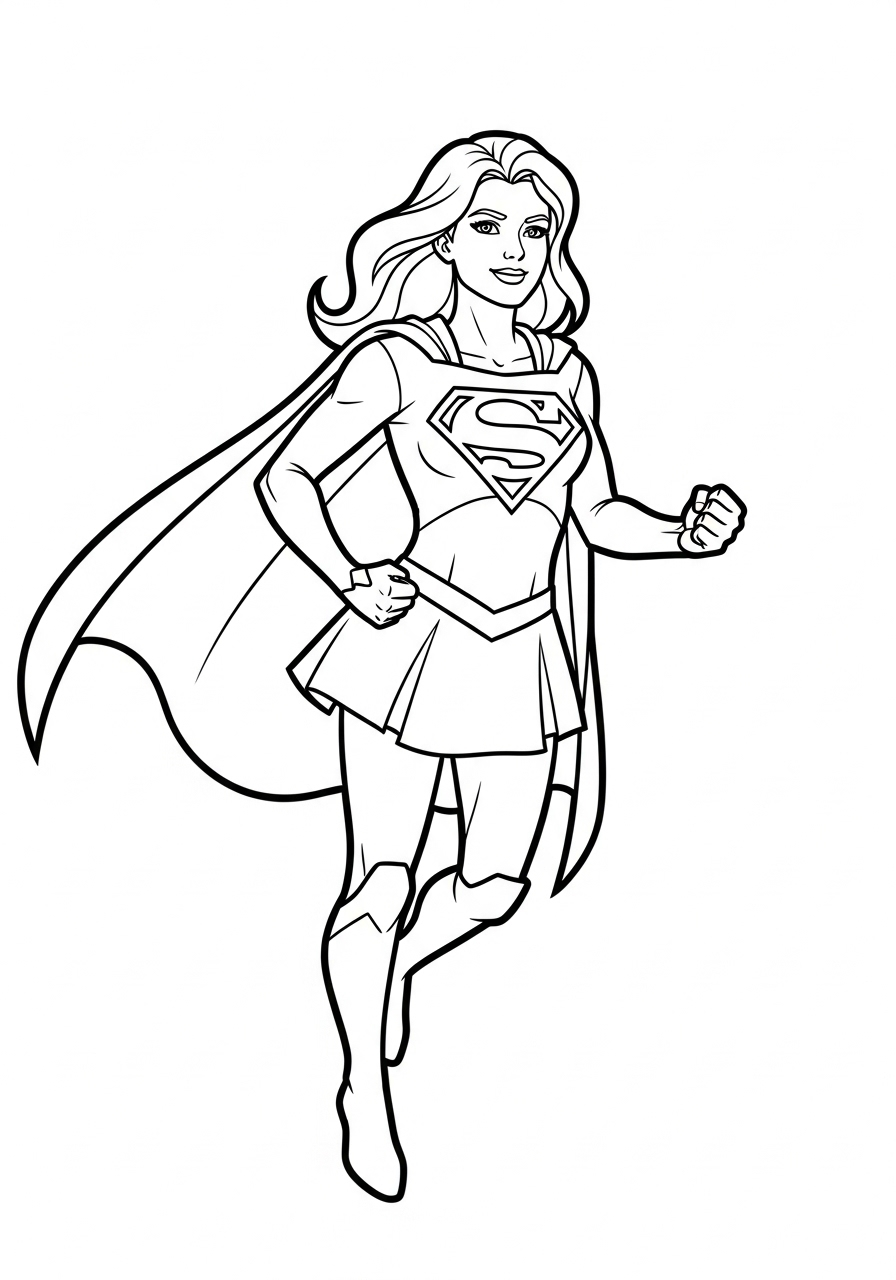 Supergirl 4 disegni da colorare Supergirl pdf