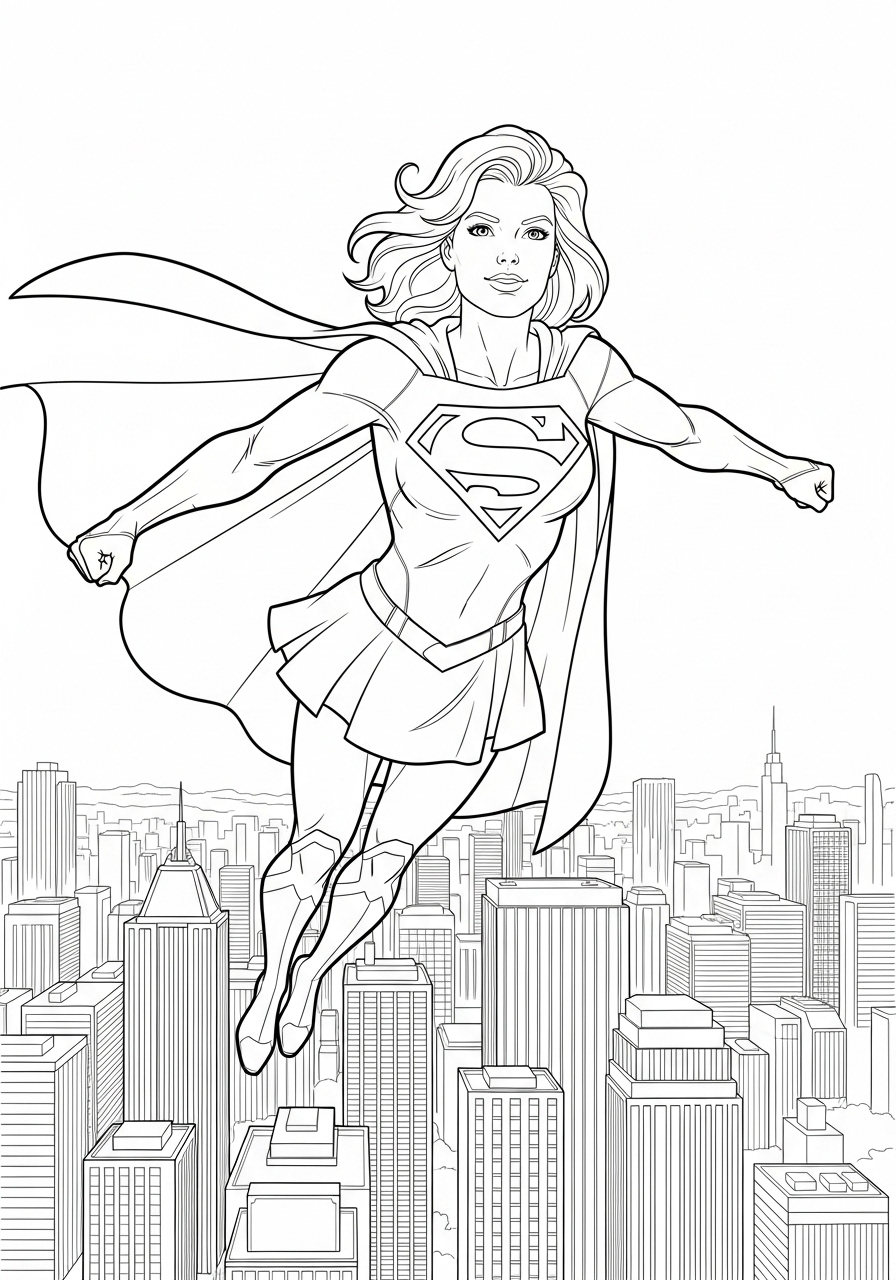 Supergirl 5 disegni di Supergirl da colorare e stampare 1