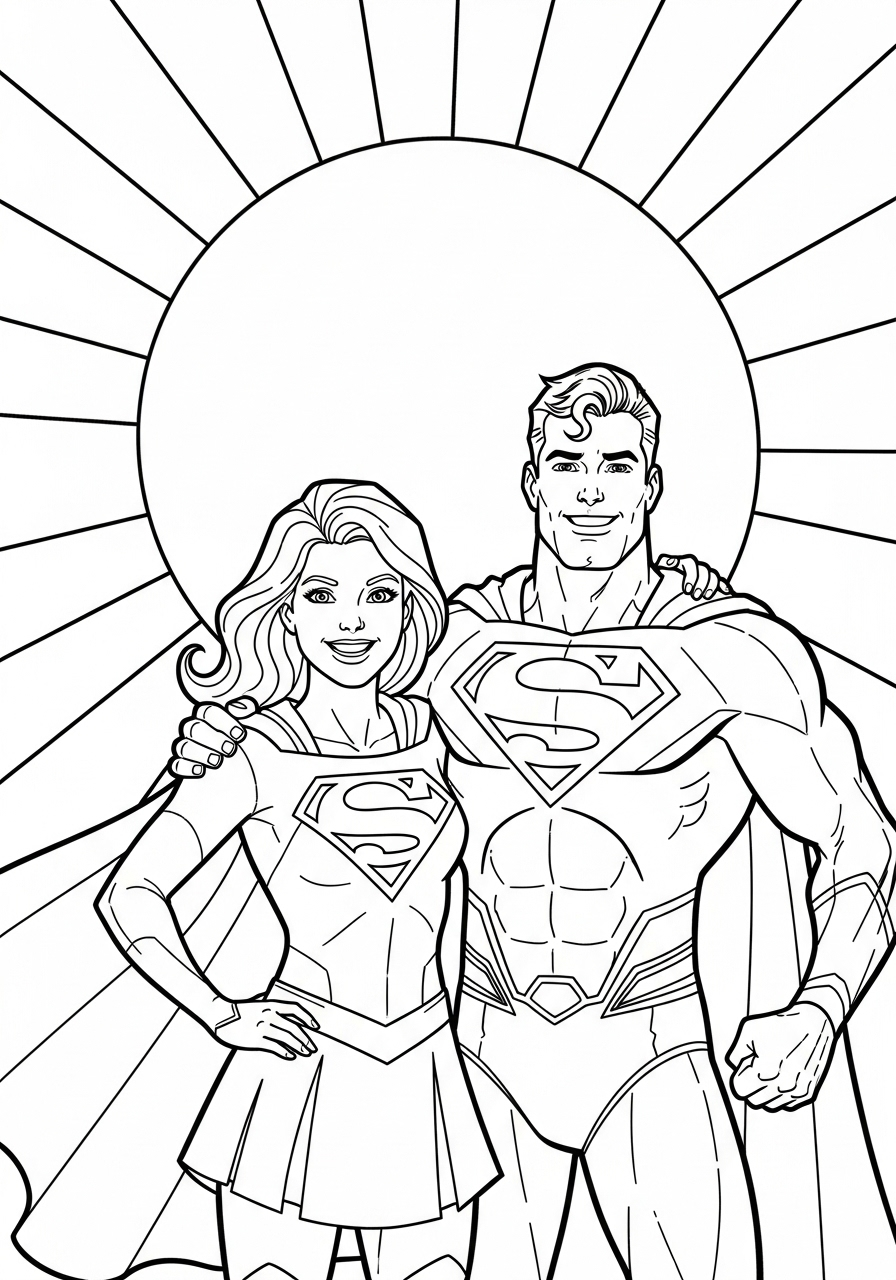 Supergirl 6 disegni da stampare e colorare Supergirl