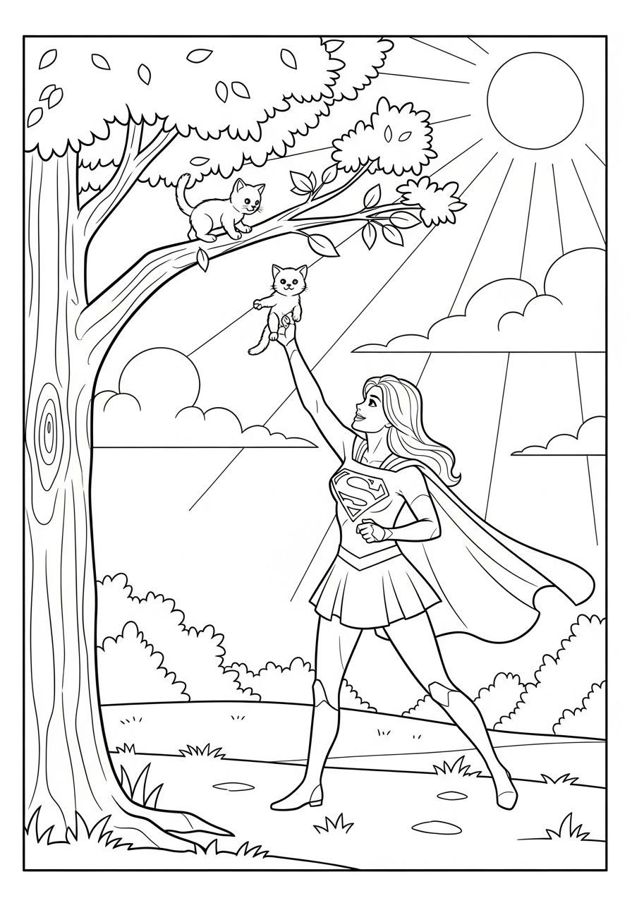 Supergirl 7 disegni di Supergirl da colorare da stampare