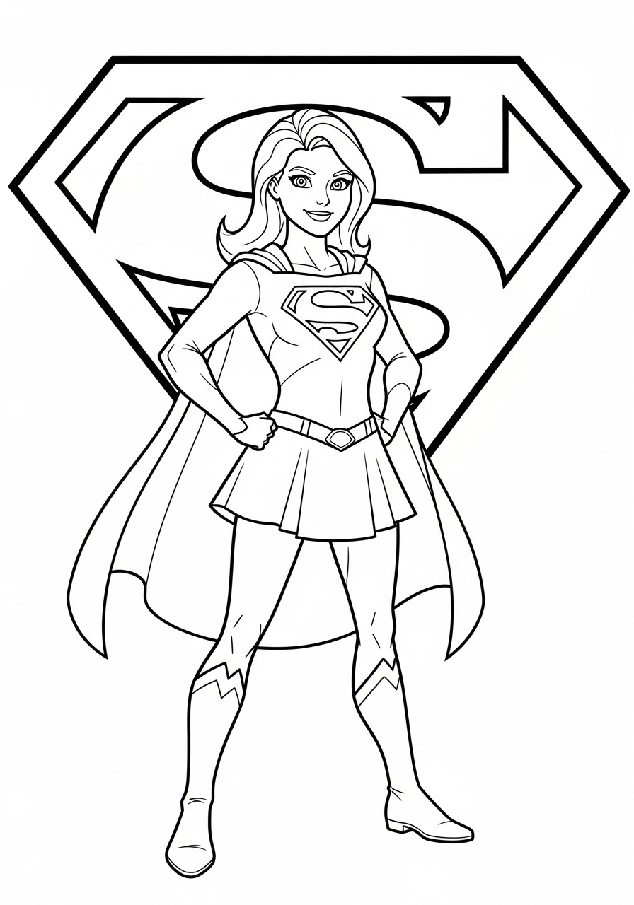 Supergirl 9 disegni Supergirl da colorare