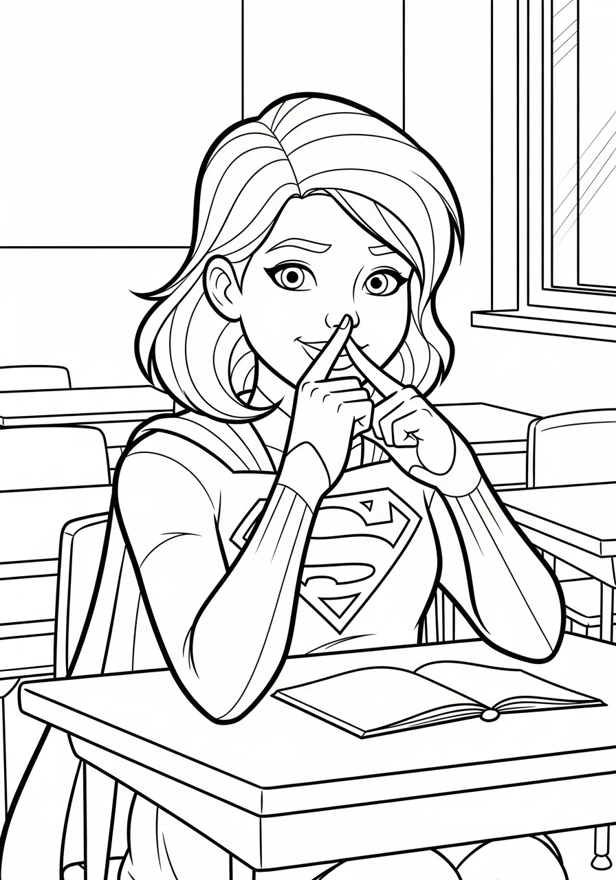 Supergirl 10 Supergirl da colorare facile 1