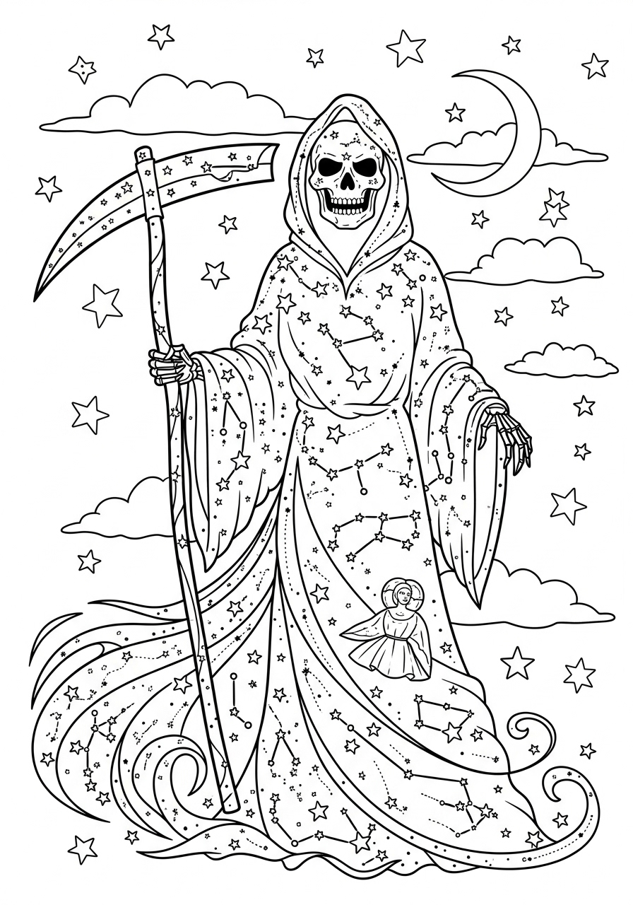 Triste Mietitore 9 disegno Triste Mietitore da colorare e stampare