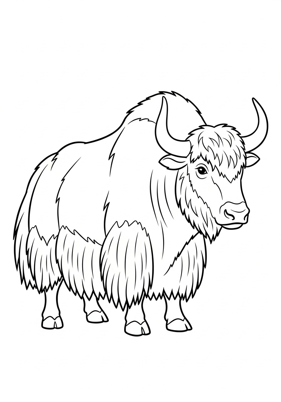 Yak 21 disegni Yak da colorare pdf