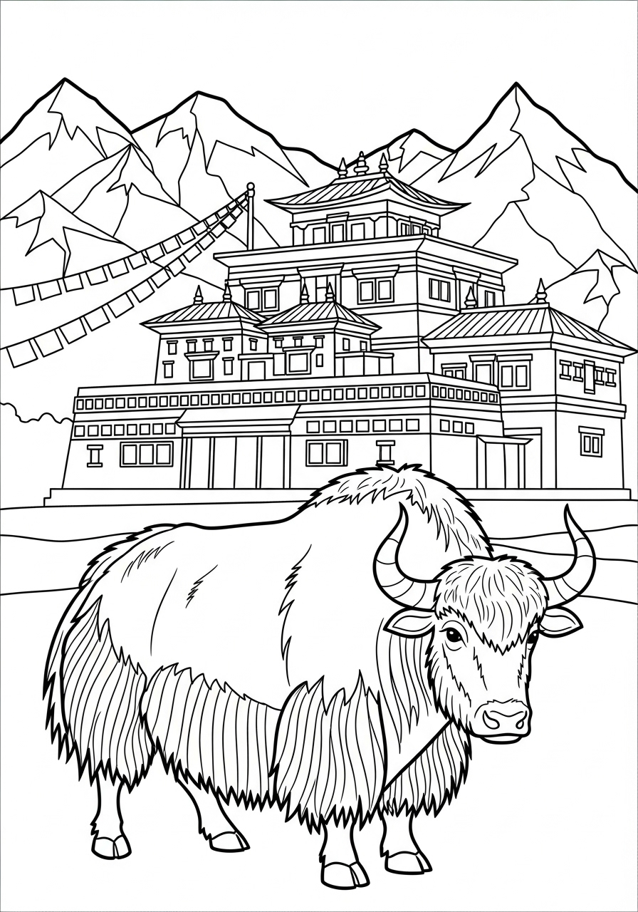 Yak 11 disegni Yak facili da colorare