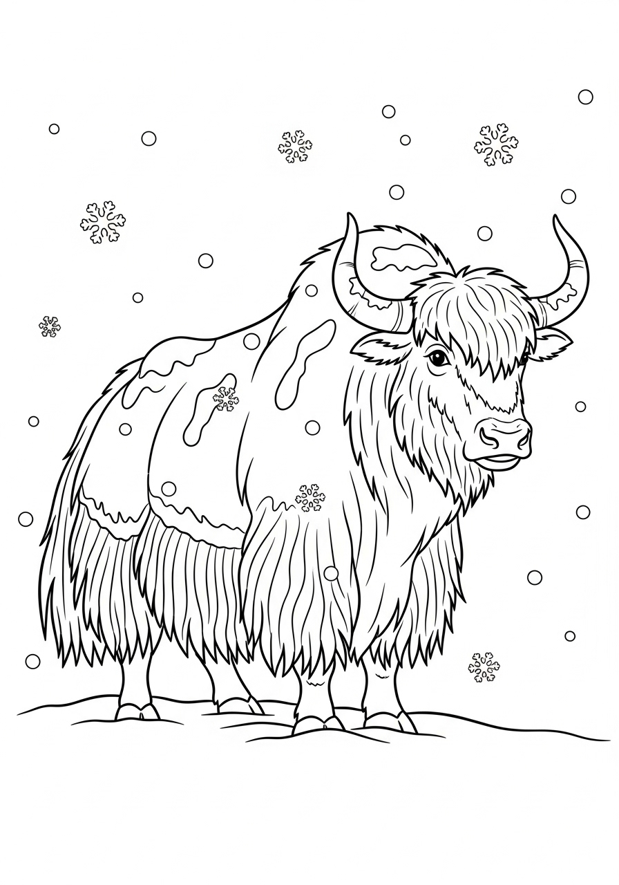 Yak 13 Yak da colorare e stampare gratis