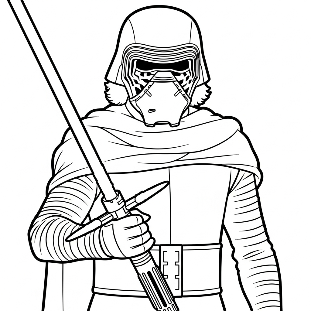 Kylo Ren da colorare thumbnail
