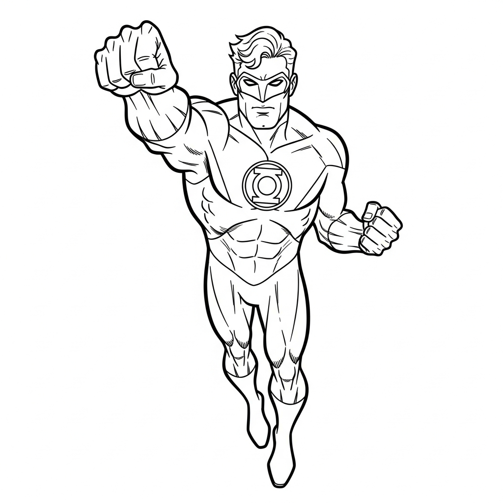 Lanterna Verde da colorare thumbnail