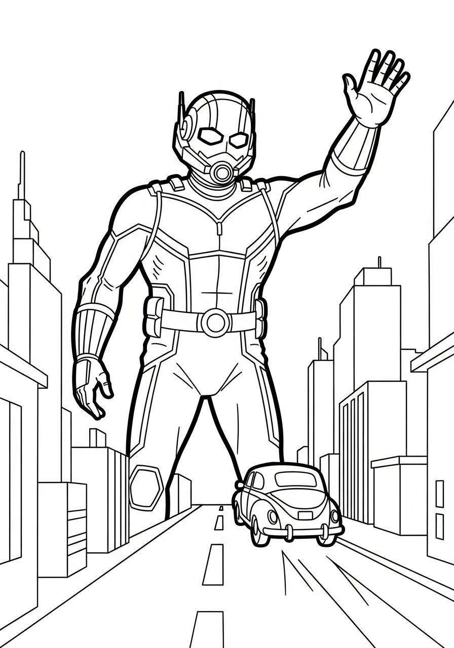 Ant-Man 12 Ant Man disegno da colorare facile