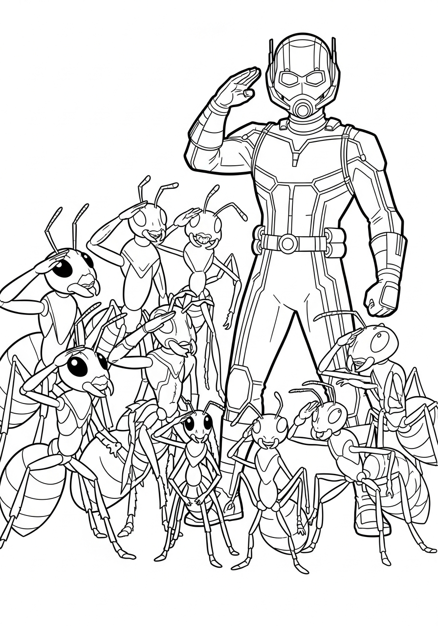 Ant-Man 8 disegni di Ant Man da colorare da stampare