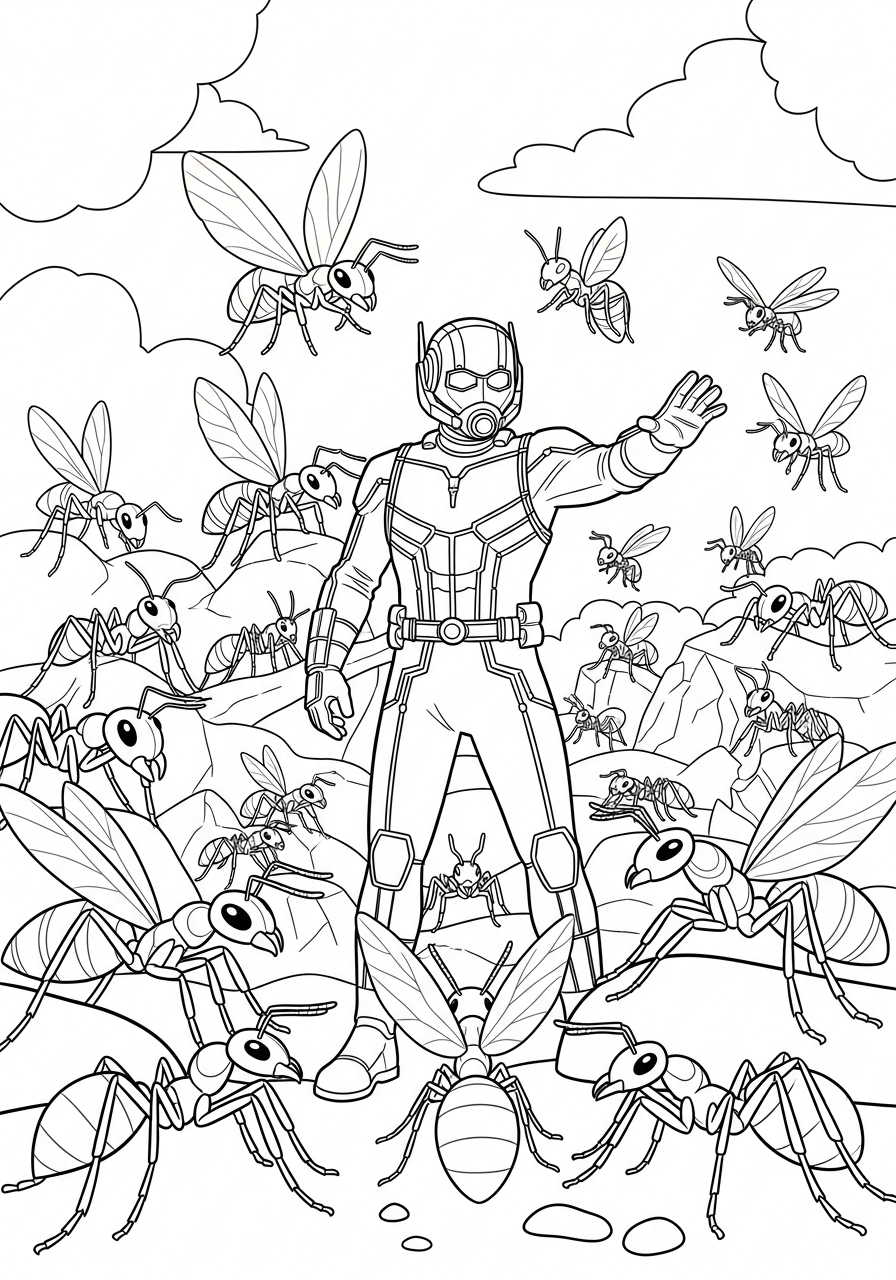 Ant-Man 14 Ant Man disegno da colorare