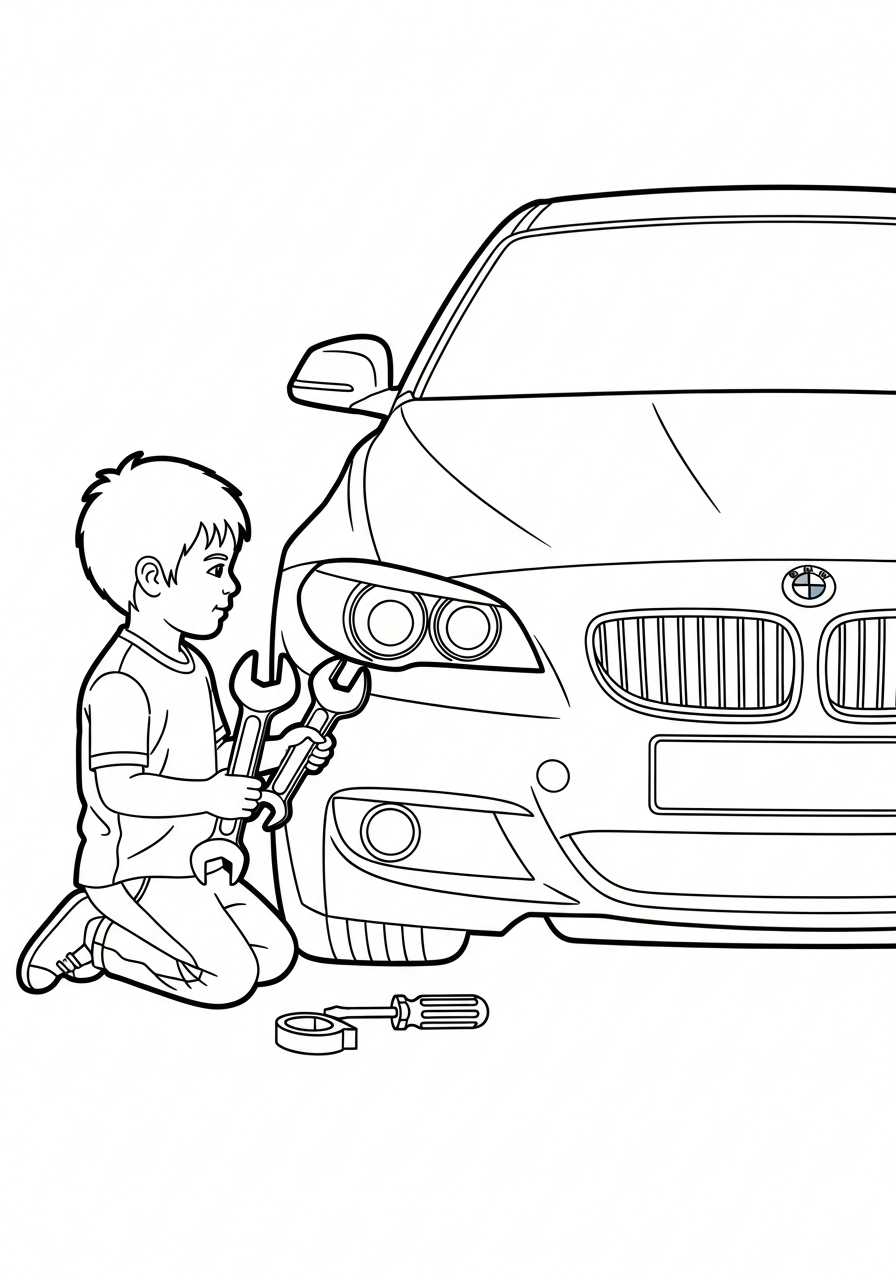 BMW 18 disegni BMW da colorare per bambini 1