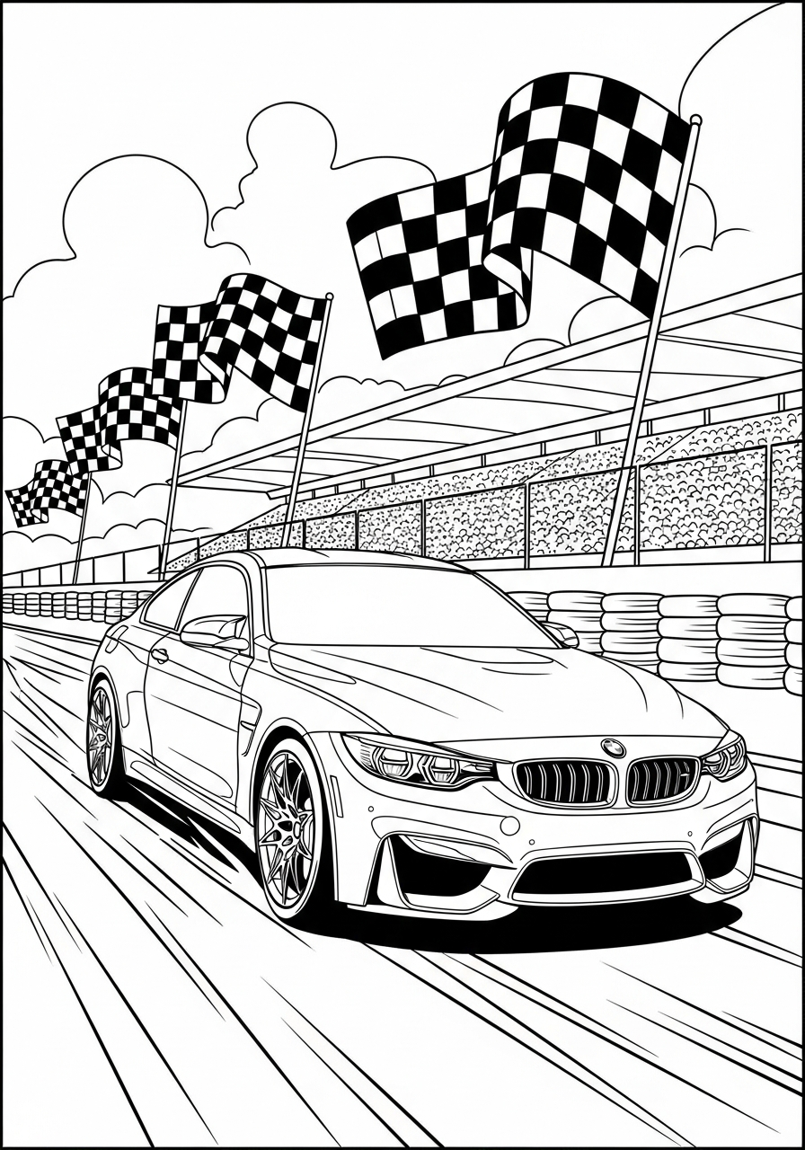 BMW 3 immagine di BMW da colorare