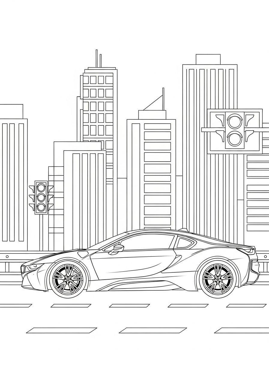 BMW 7 immagini BMW da colorare e stampare