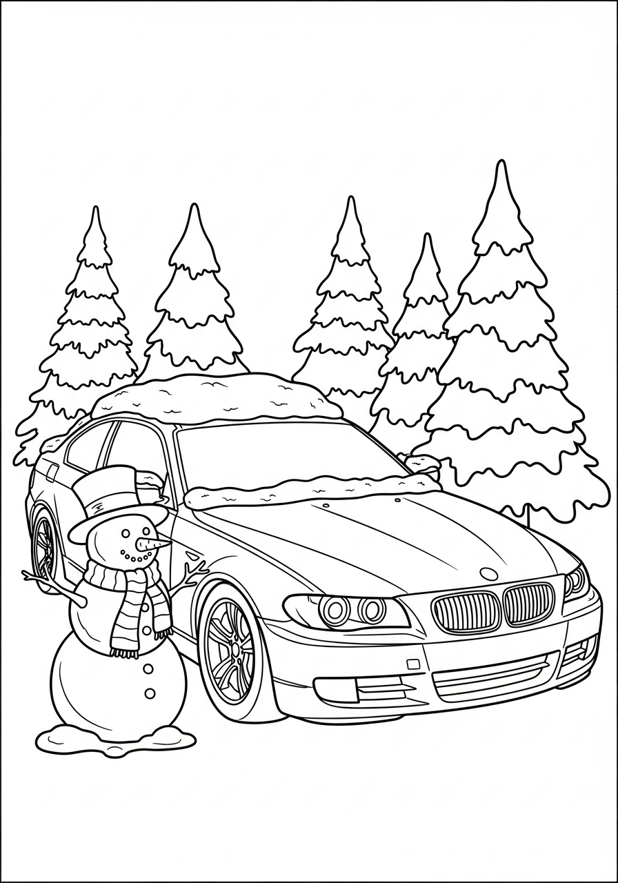 BMW 8 BMW disegno da colorare facile