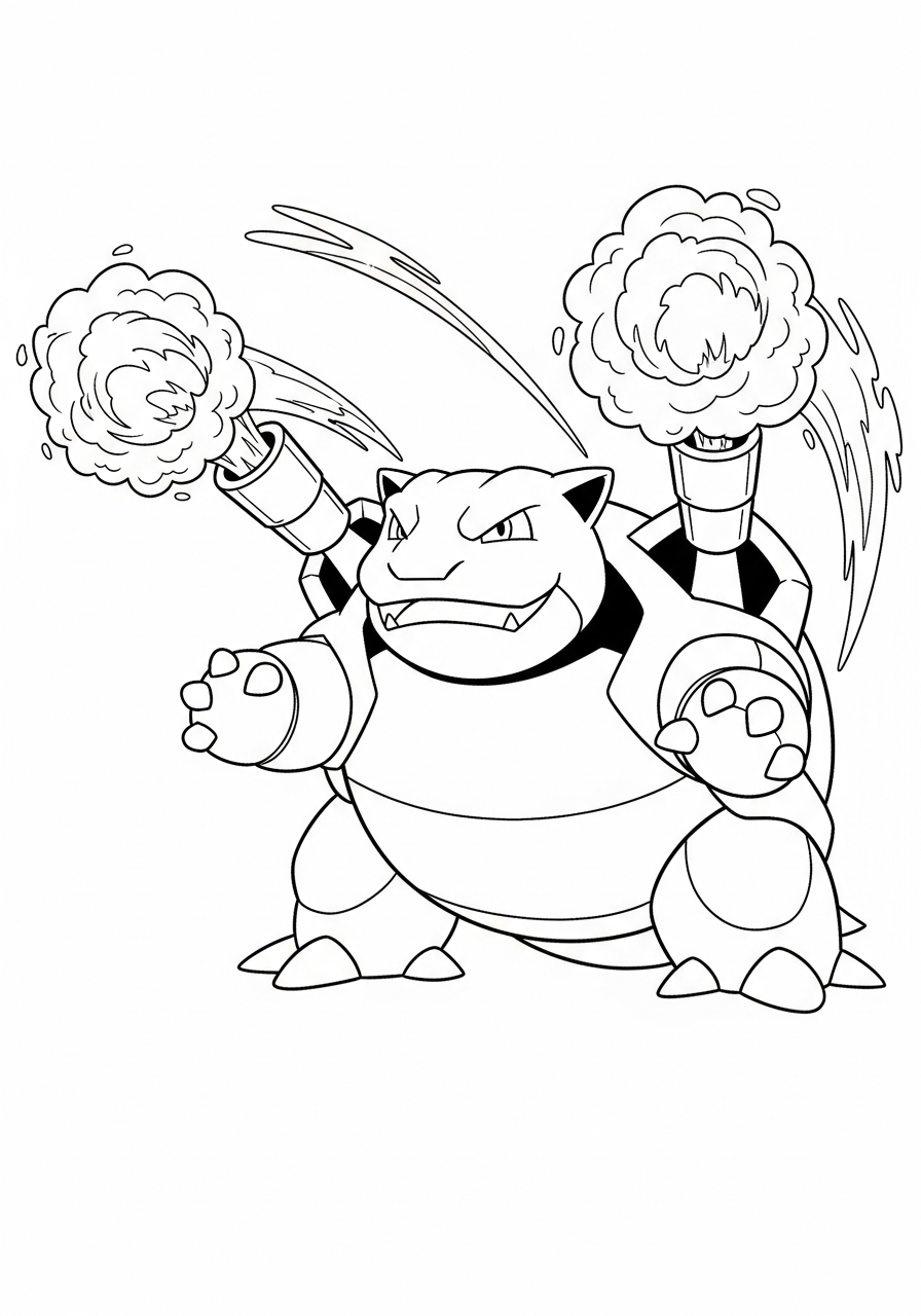 disegni Blastoise da colorare online 1