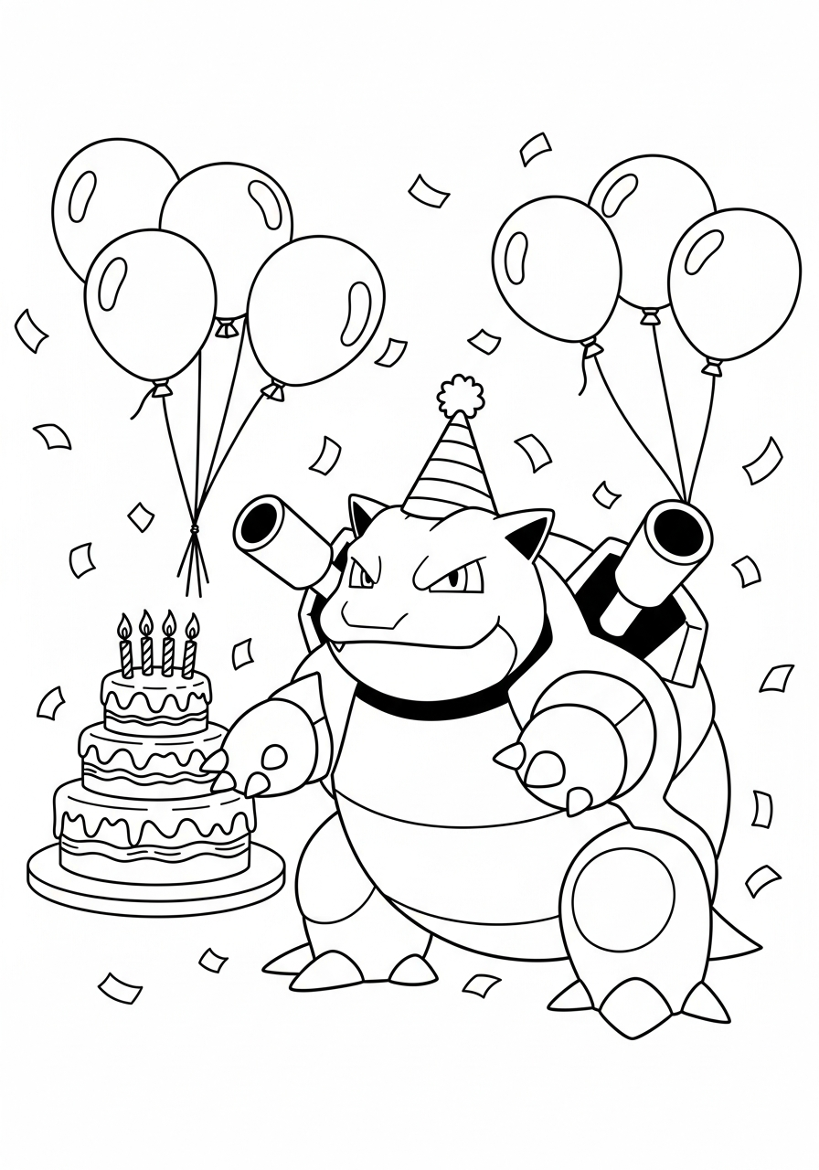 Blastoise disegno da colorare